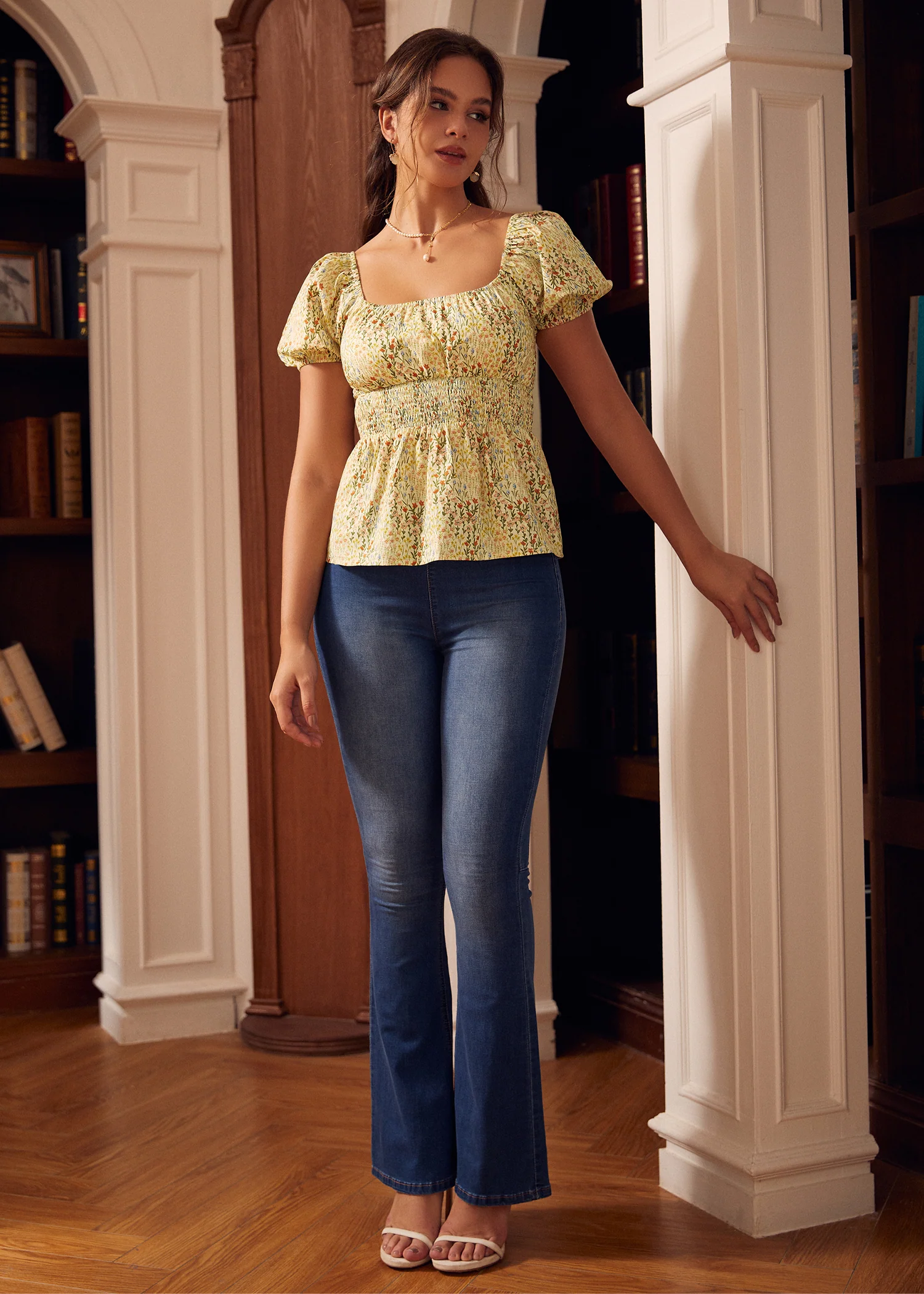 Candlelit Caf   Peplum Blouse - Olabens
