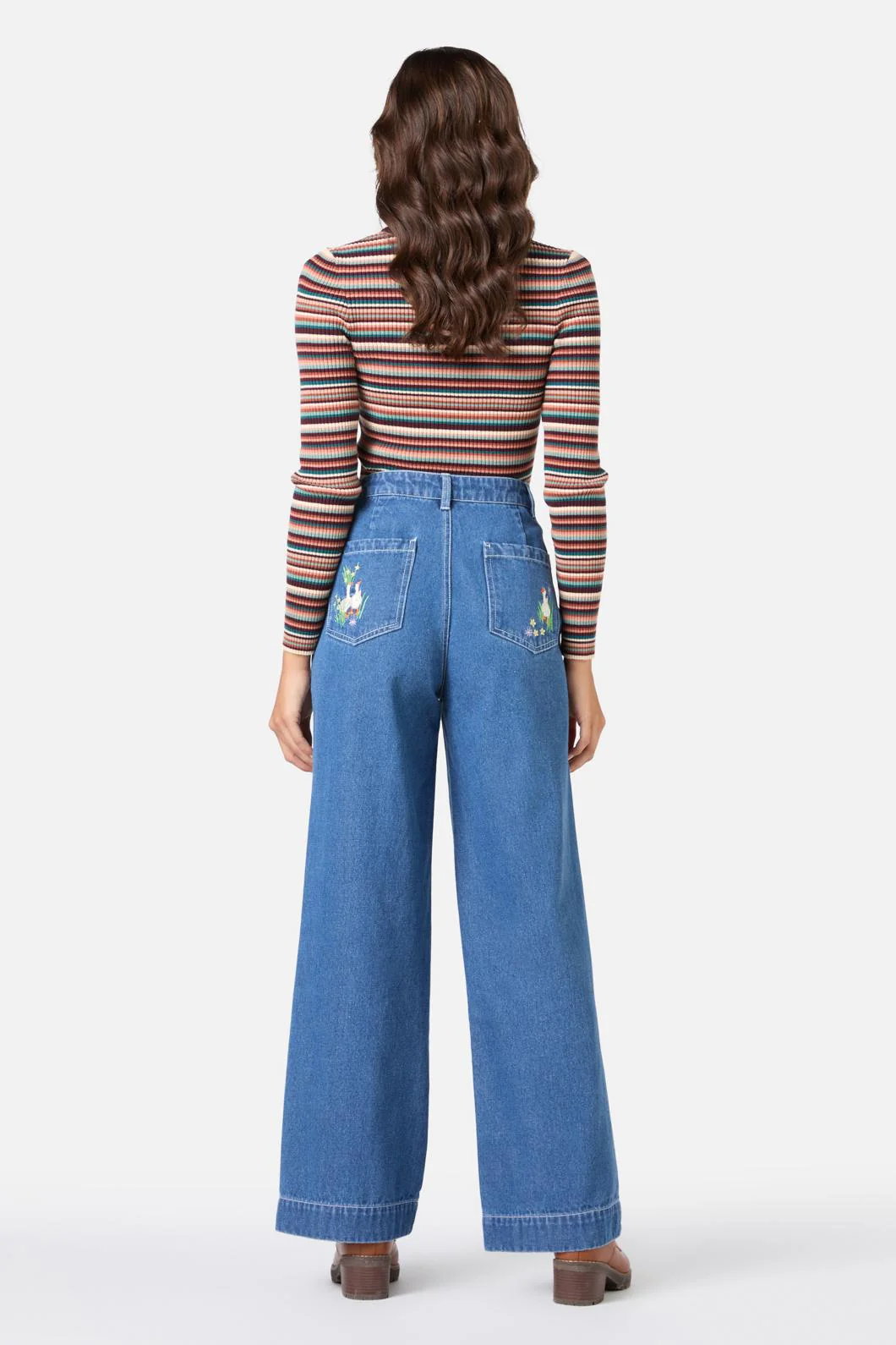 Goose Embroidered Denim Jean - Olabens