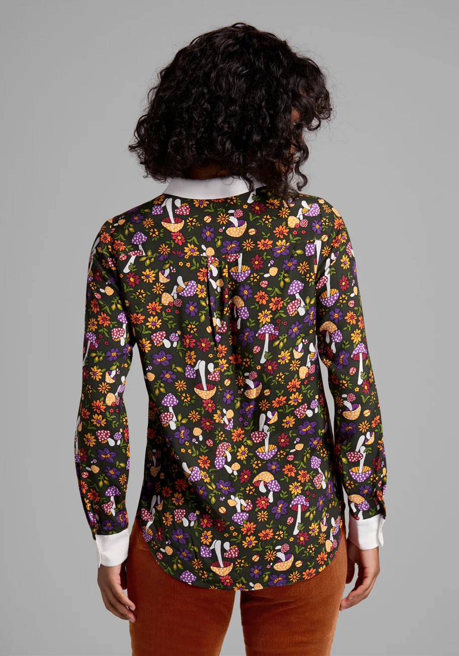 Point In Time Button-Up Top - Olabens