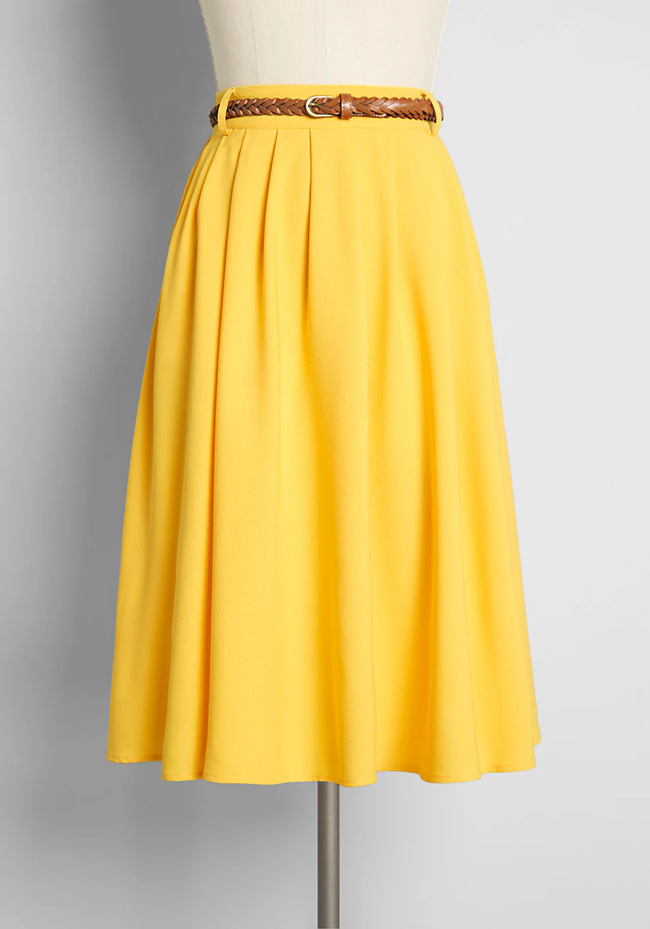 Breathtaking Tiger Lilies Midi Skirt - Olabens