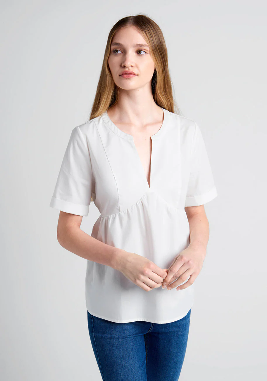 Never Better Y-Neck Top - Olabens