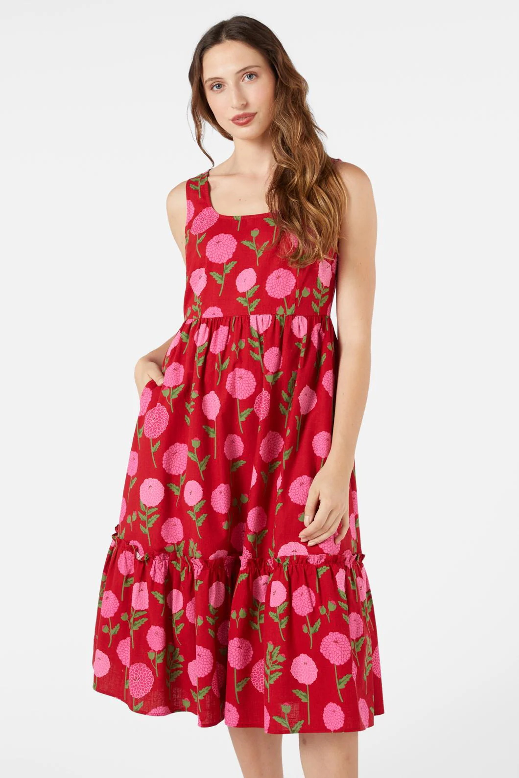 Marie Fleur Midi Dress - Olabens