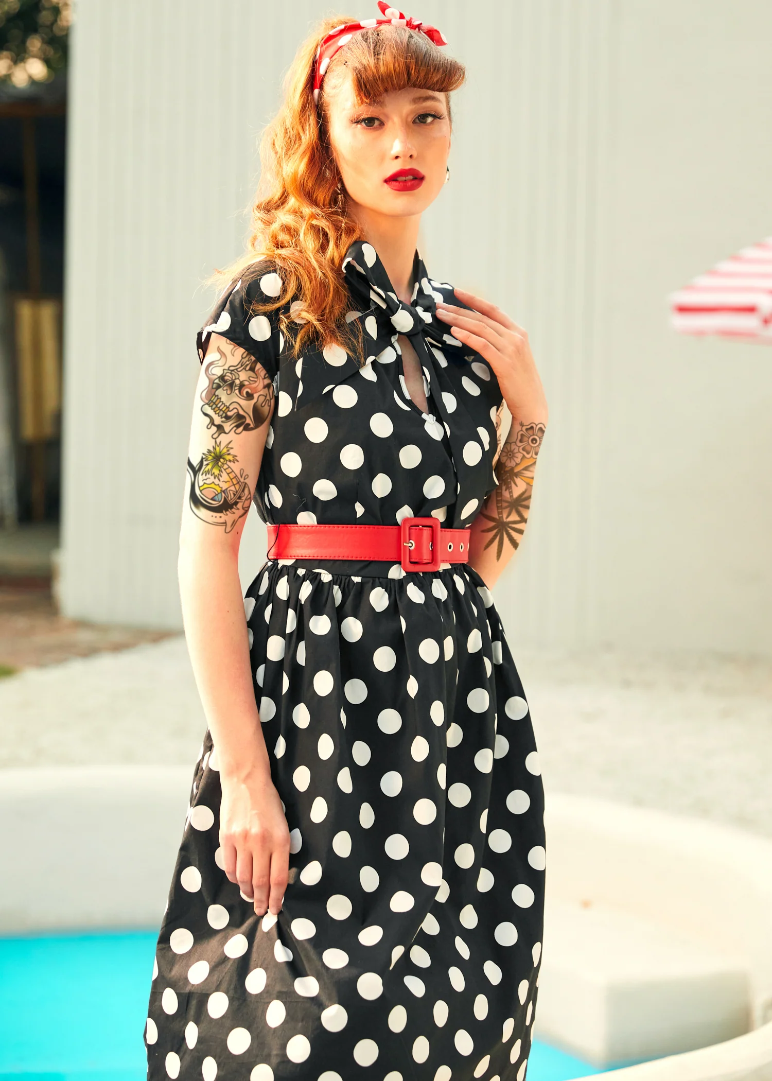 A Cult Classic Cap Sleeve Belted Dress - Olabens