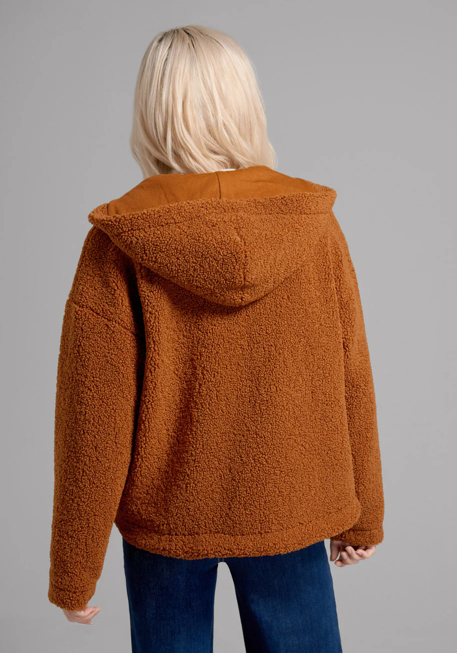 Plush On You Teddy Jacket - Olabens