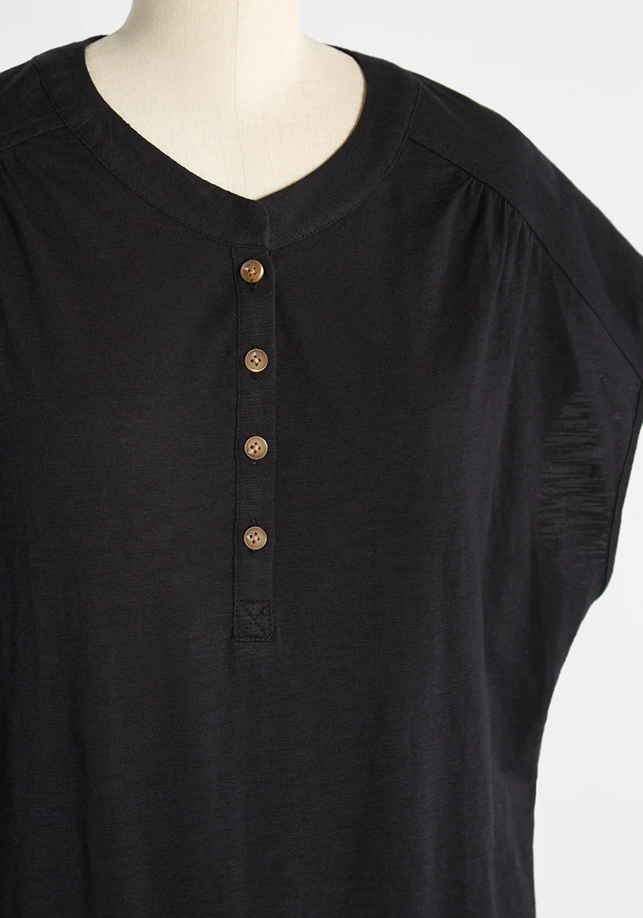 Weekends With Best Friends Henley Tunic - Olabens