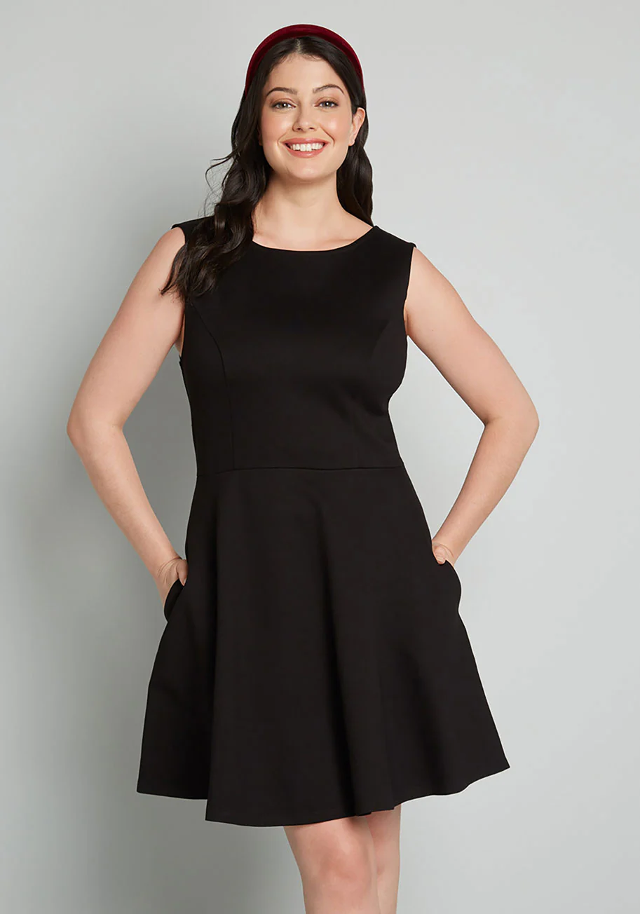 Black Bow Affair Fit And Flare Dress - Olabens