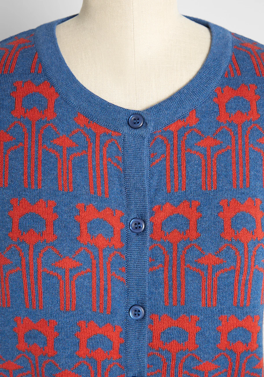 Geometric Gardens Cardigan - Olabens