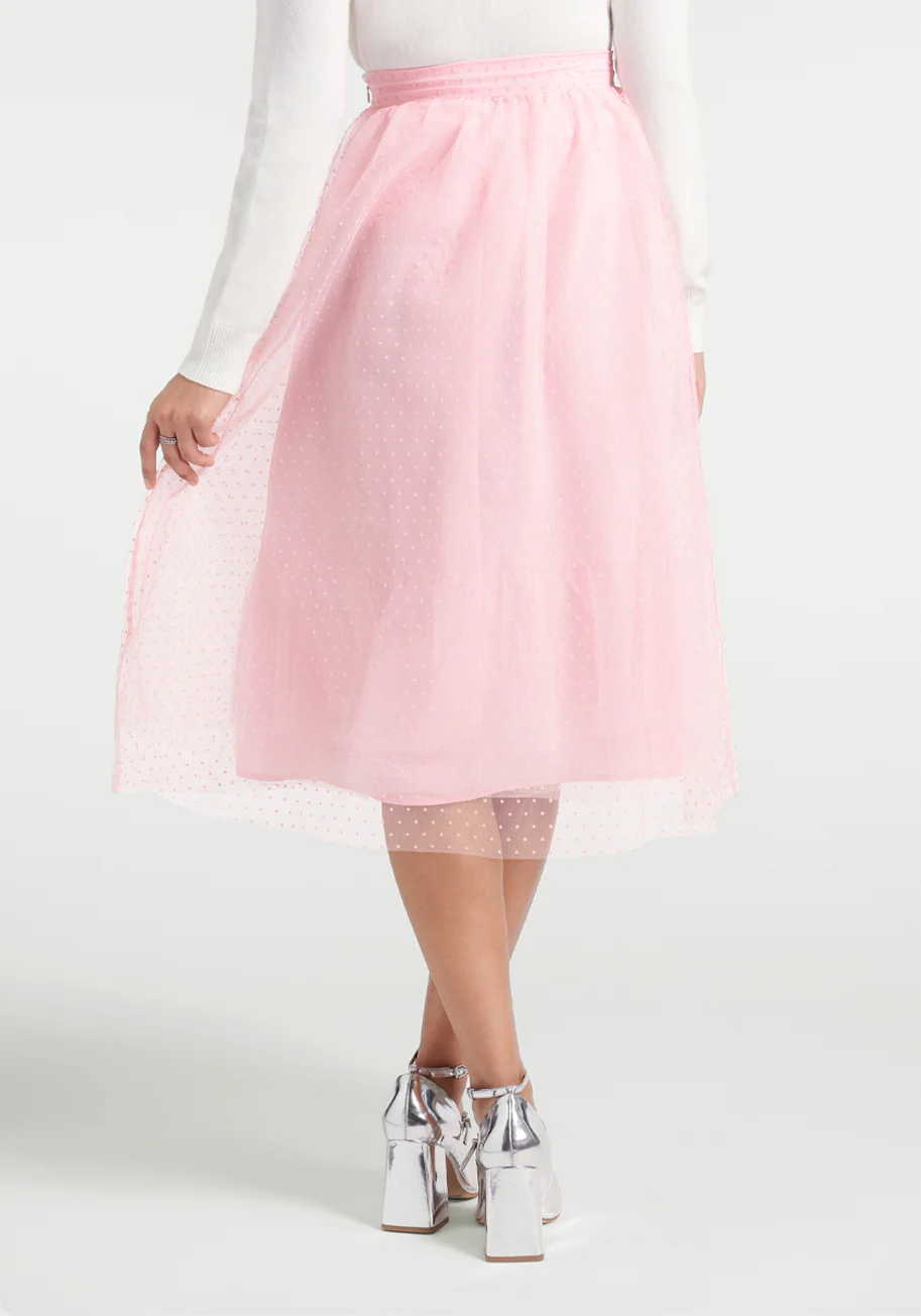 Spotted Across The Room Skirt - Olabens