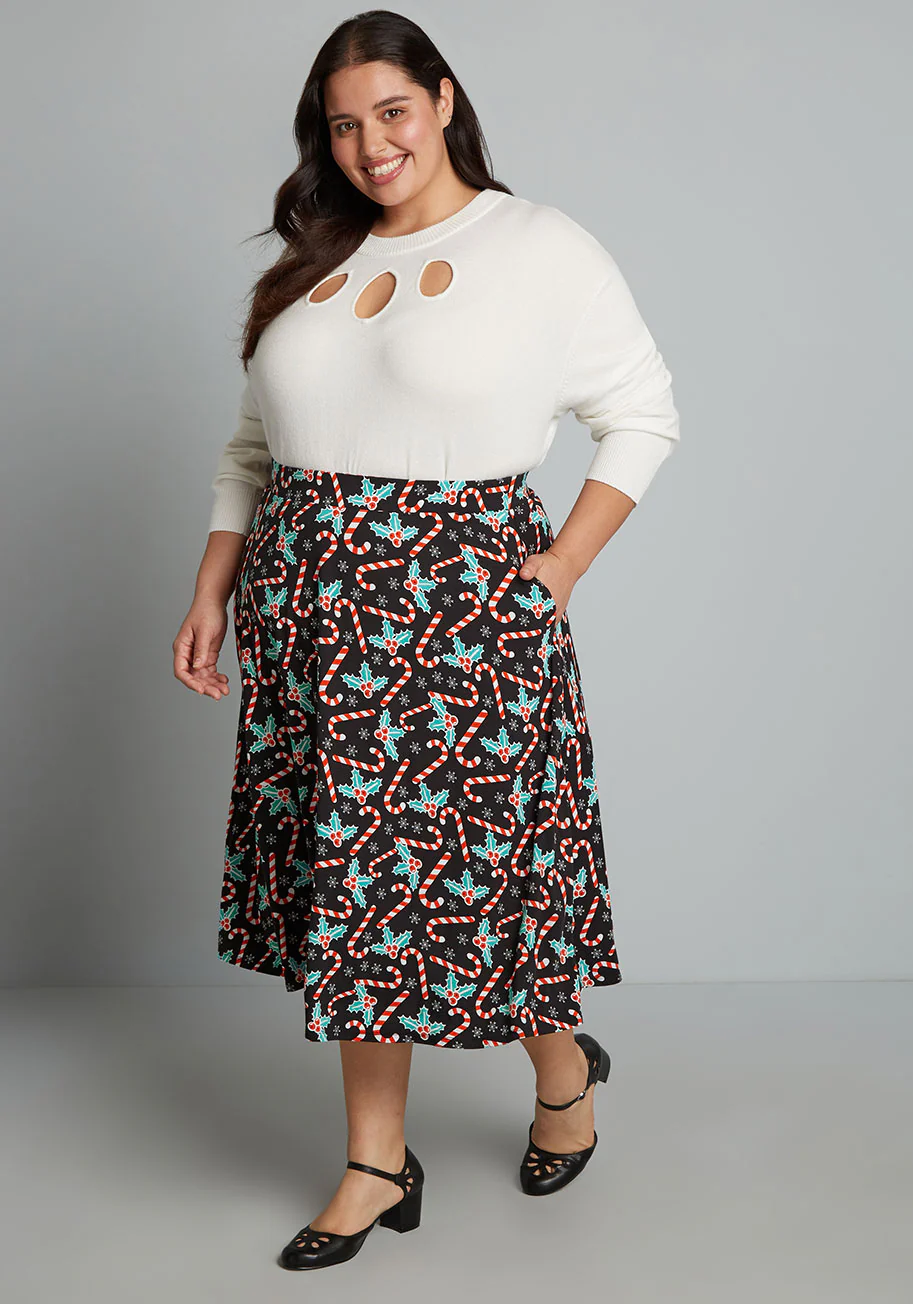 Excellence Attained Knit A-Line Skirt - Olabens