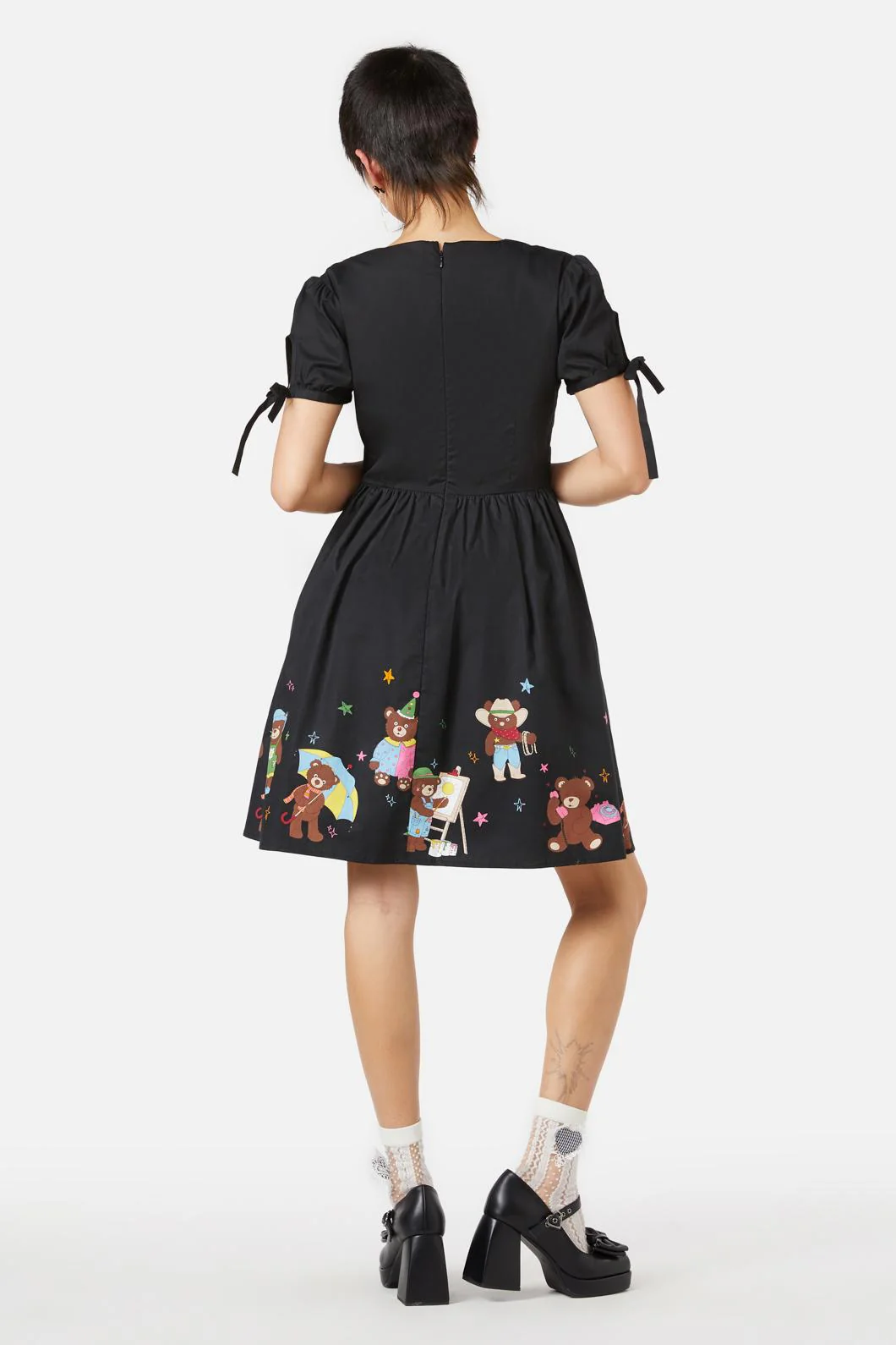 Teddy Bear Border Dress - Olabens