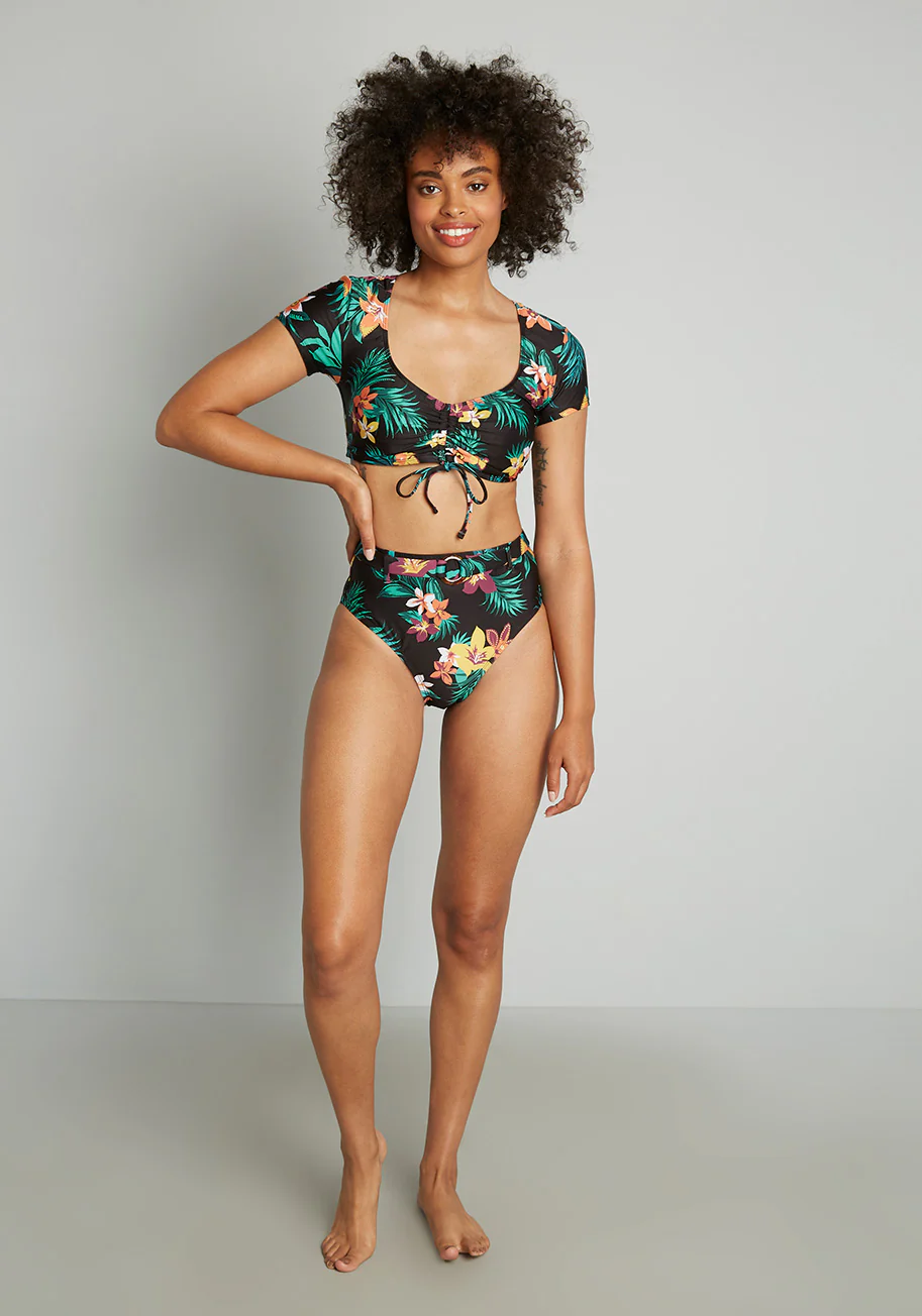 Boardwalk Bliss High-Waisted Bikini Bottom - Olabens