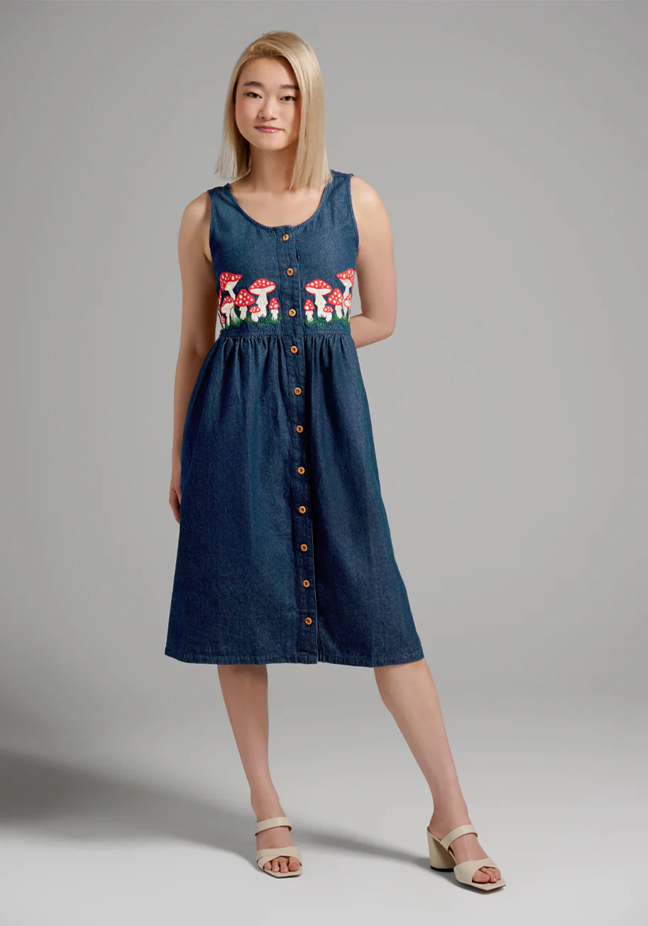 Mushroom Lover's Embroidered Jumper - Olabens