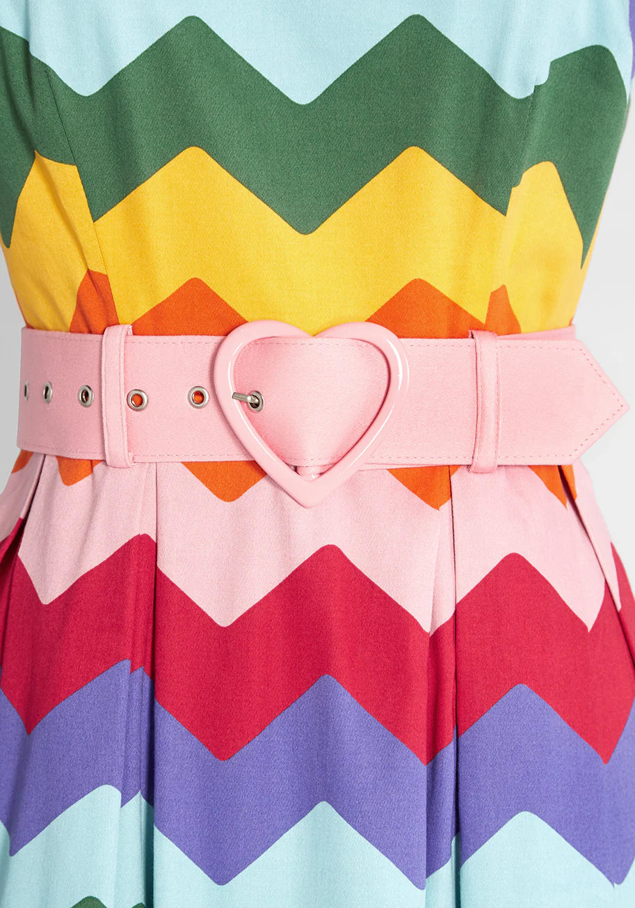 Chevron Elation Swing Dress - Olabens