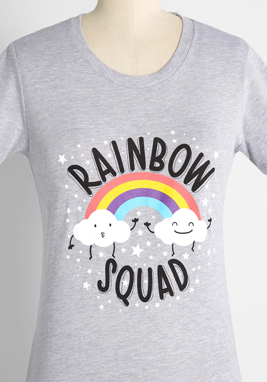 Rainbow Squad Goals Graphic Tee - Olabens