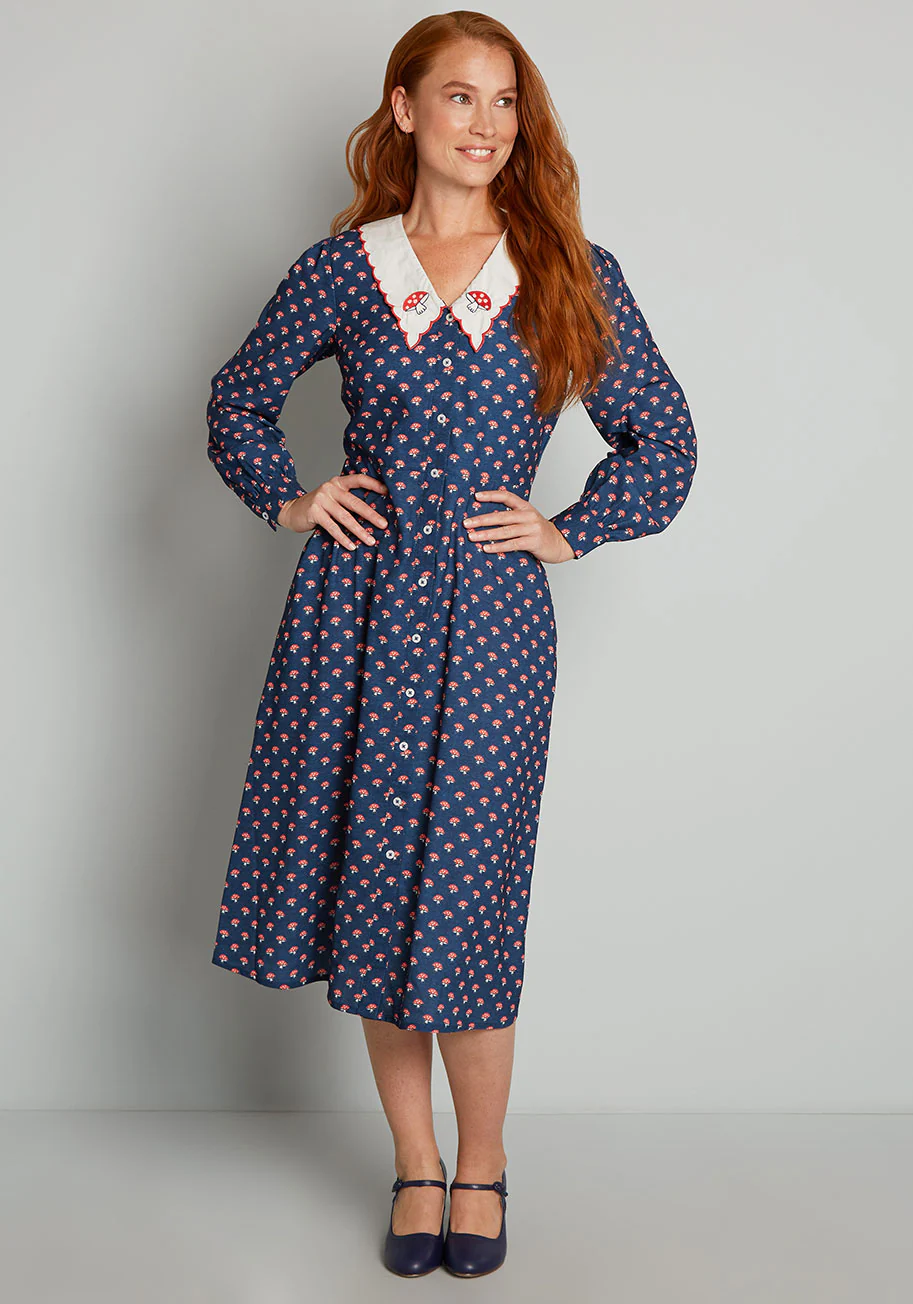 Sprouts With Clout Midi Dress - Olabens