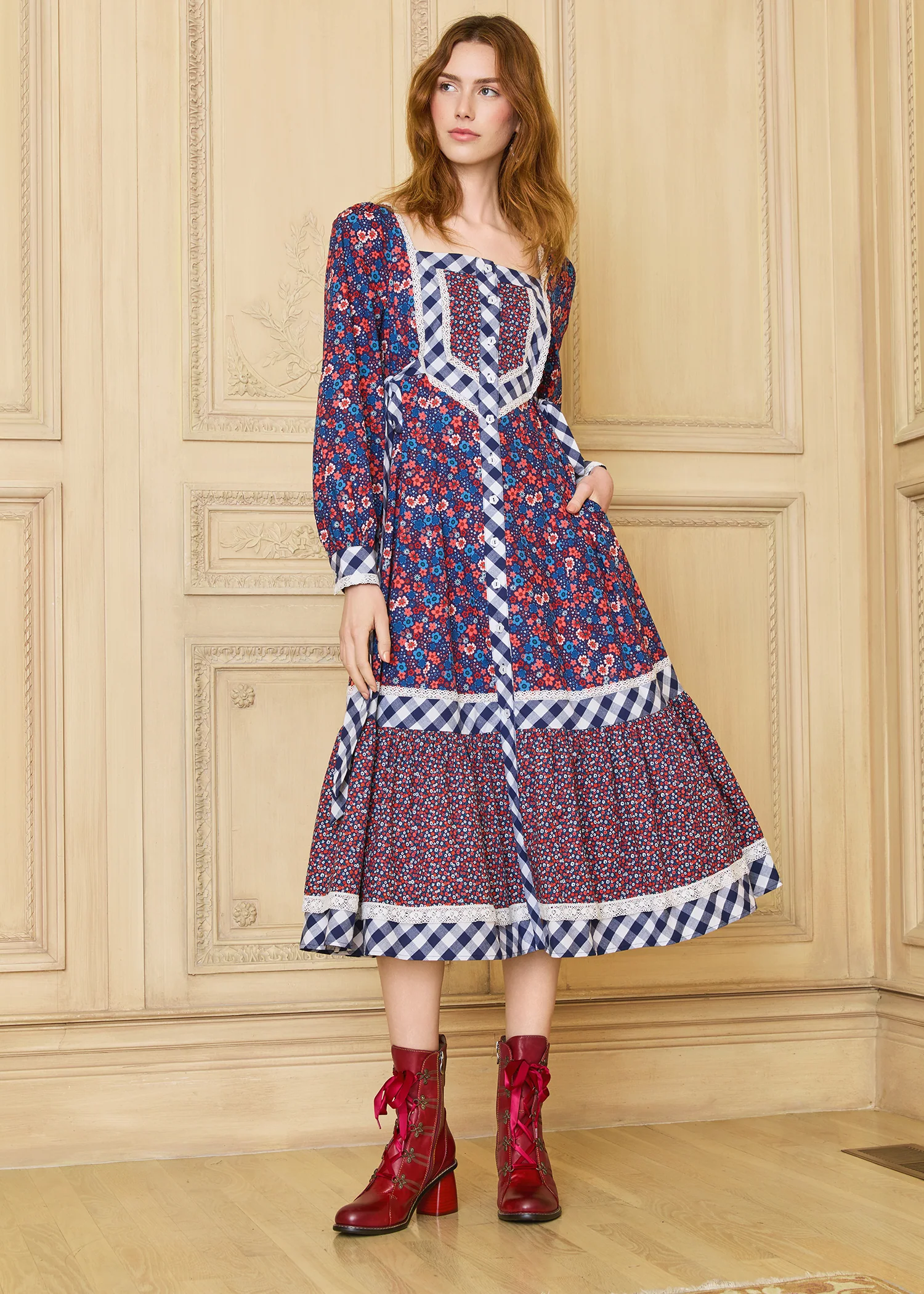 GUNNE SAX for Isnyt Veronica Midi Dress - Olabens