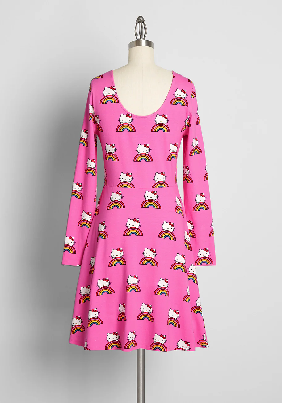 Isnyt x Hello Kitty Brought You A Rainbow A-Line Dress - Olabens