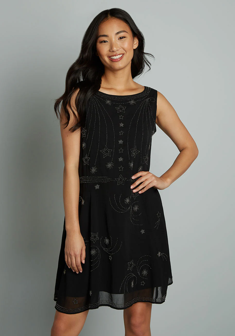 Leave Them Starstruck Shift Dress - Olabens