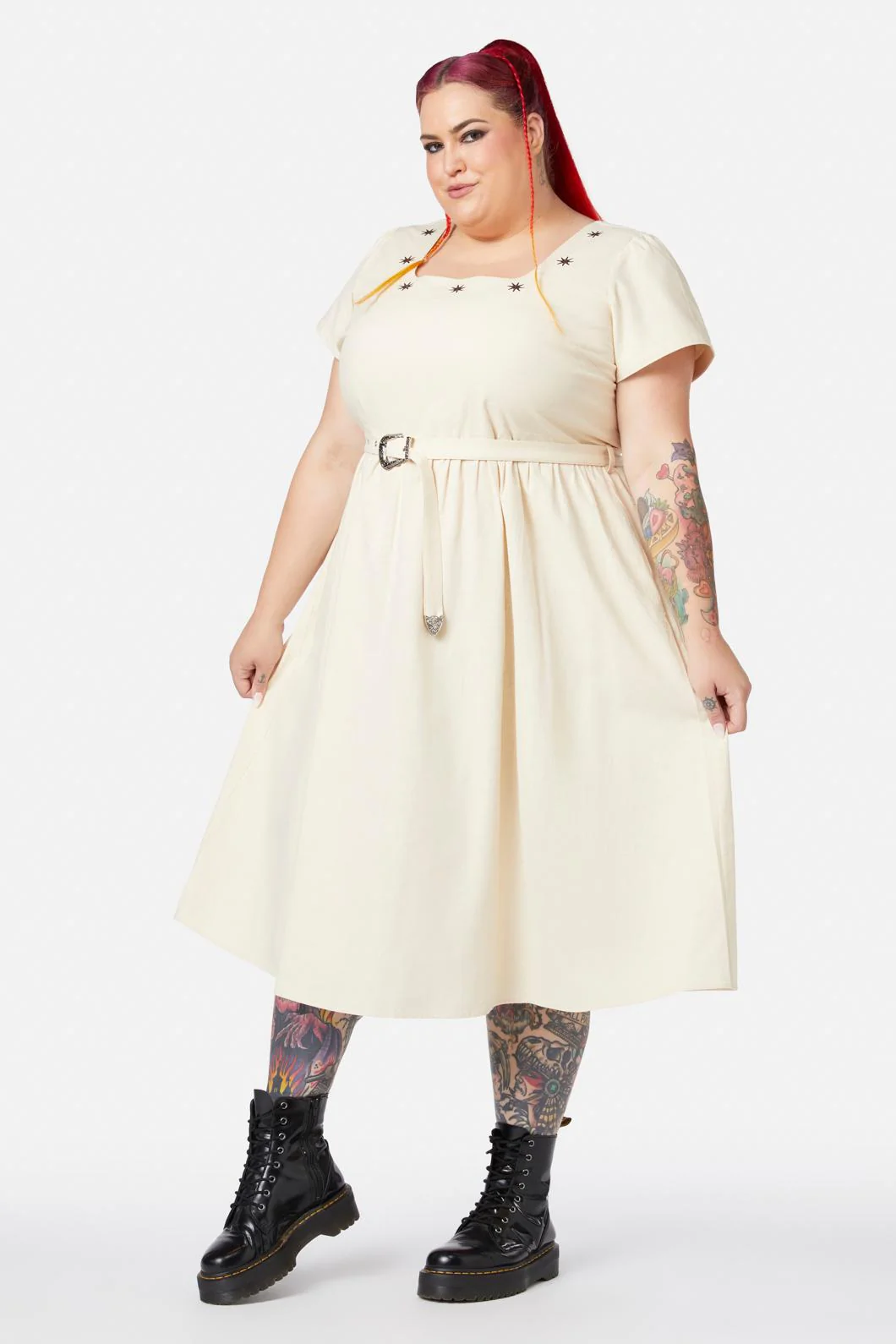 Curve Saloon Midi Dress - Olabens