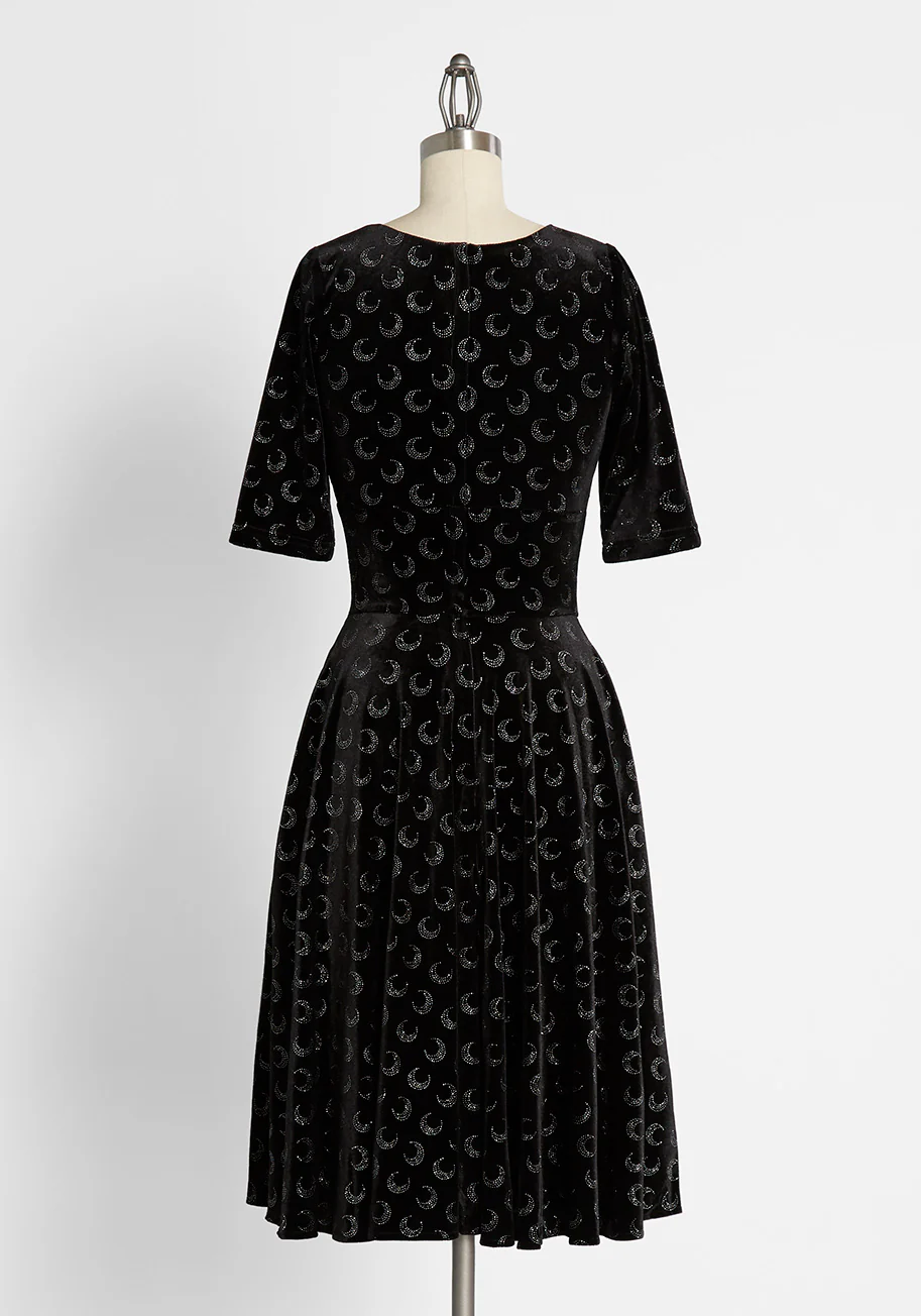 Dancing Beneath the Glitter Moon Dress - Olabens