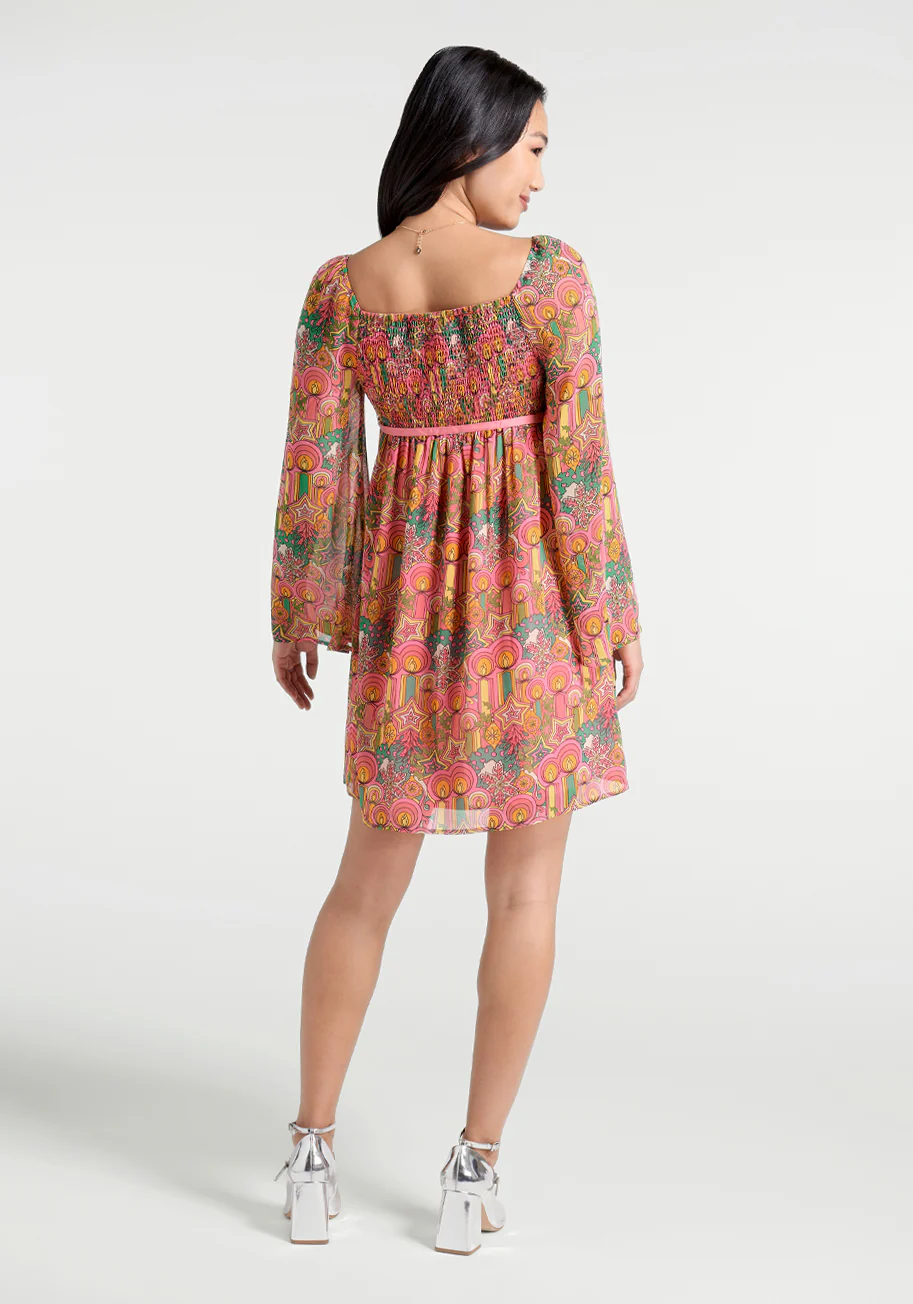 Groovy Star Babydoll Dress - Olabens