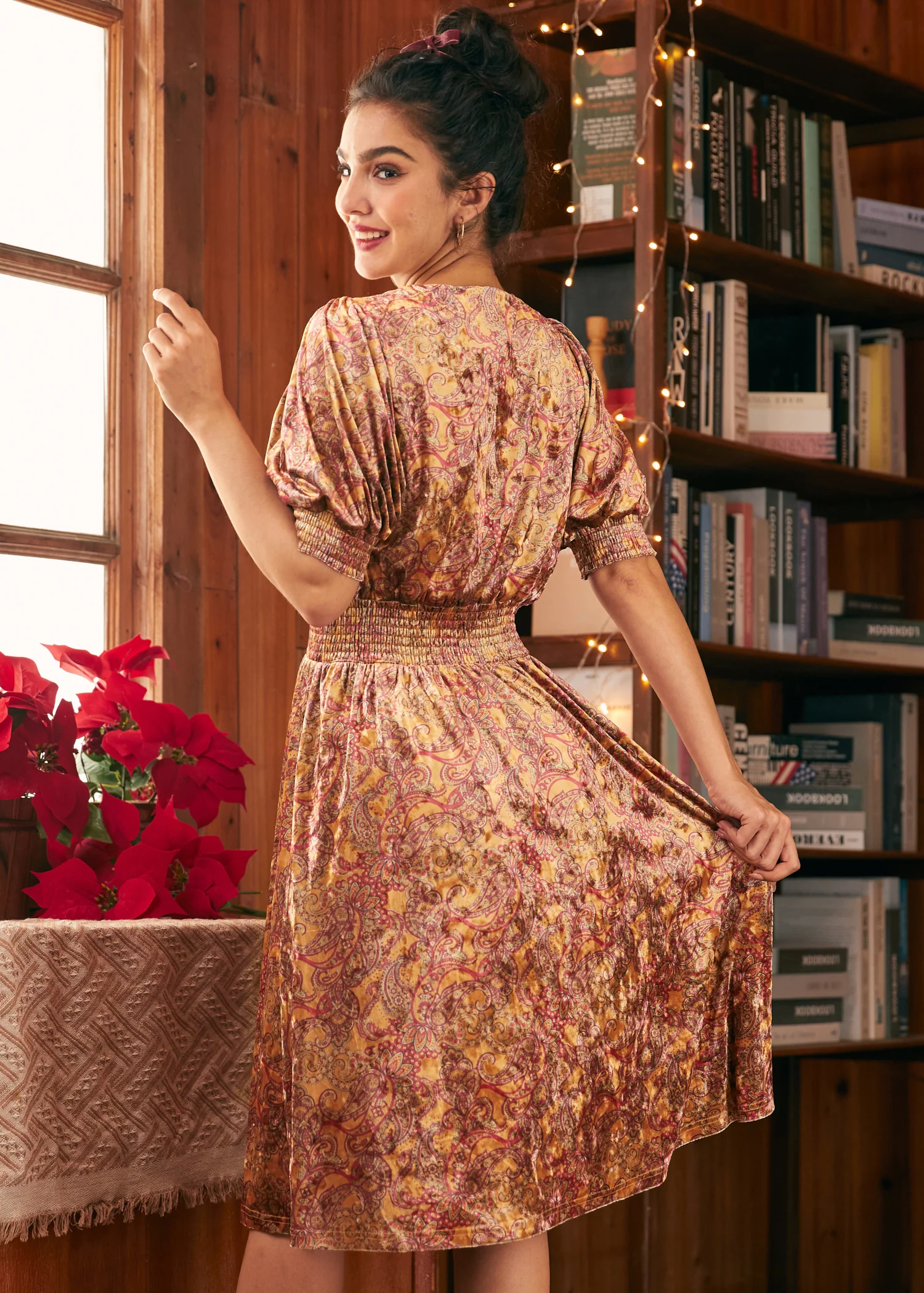 Bohemian Rhapsody Balloon Sleeve Dress - Olabens