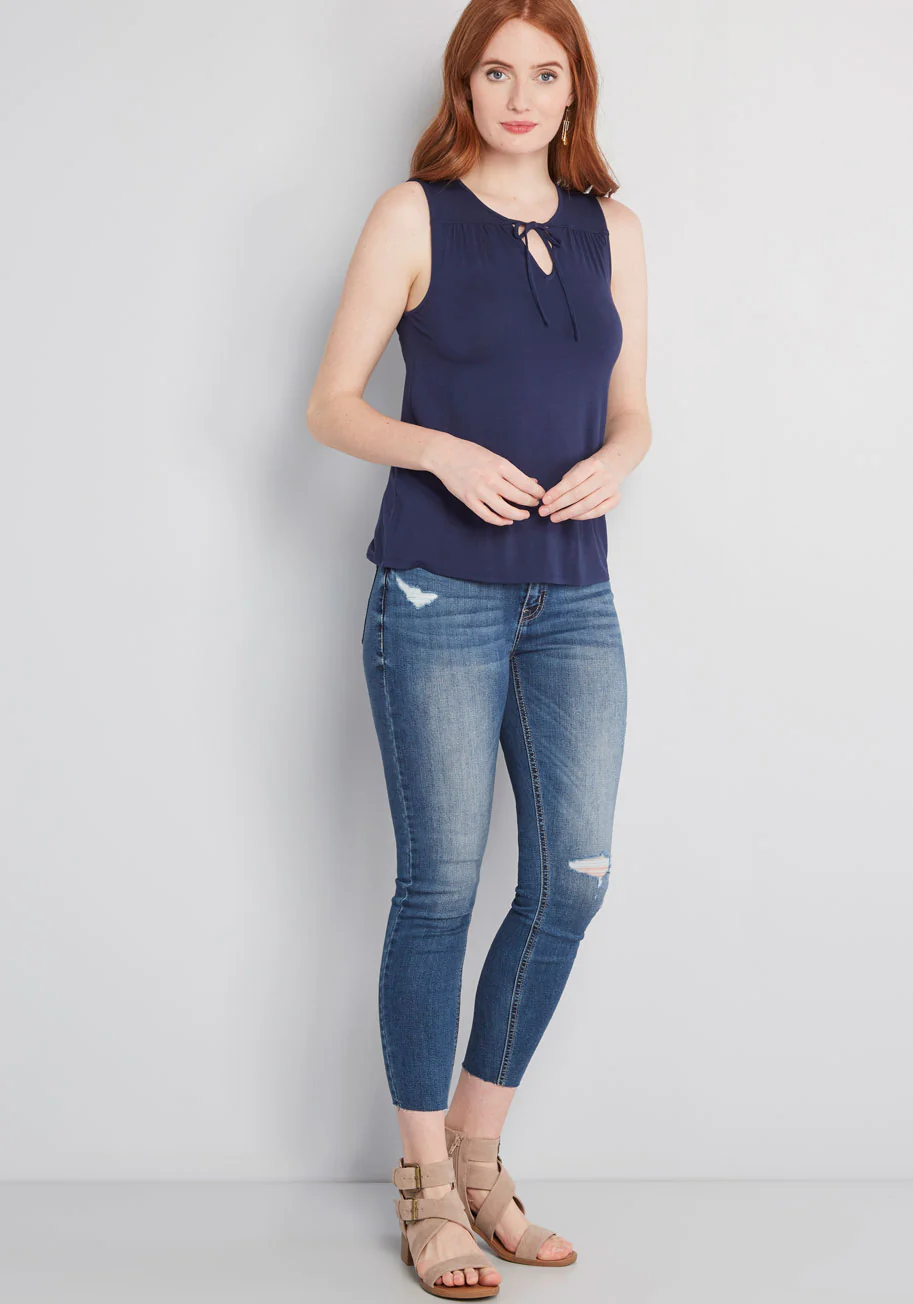 Familiar Feeling Sleeveless Top - Olabens