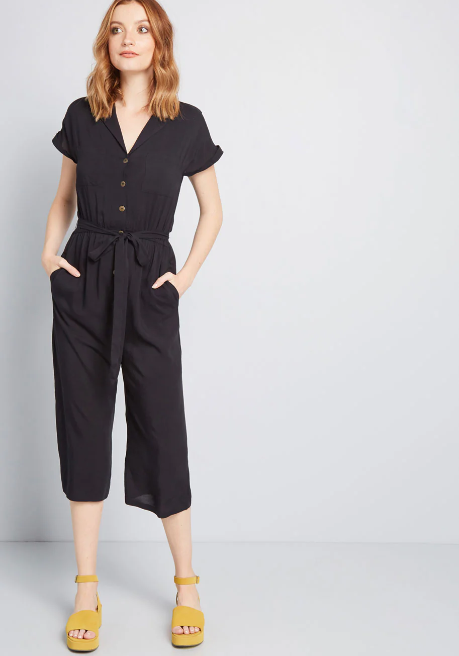 So Field With Joy Cropped Jumpsuit - Olabens