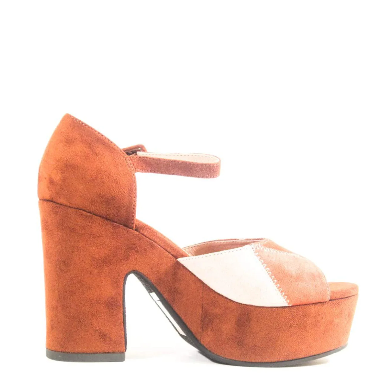 Quilted Patchwork Platform Heels - Olabens