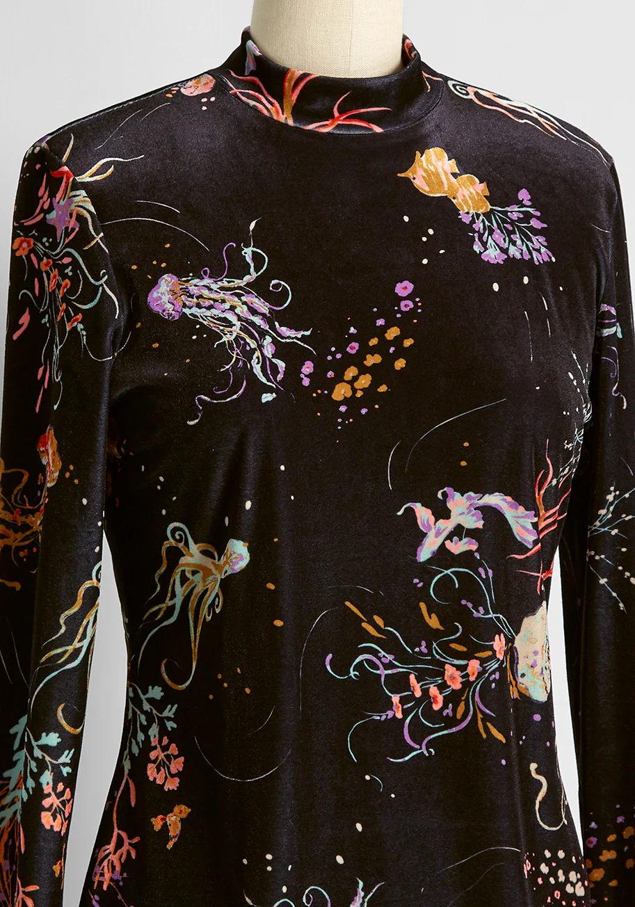 Lusting For The Limelight Velvet Mock Neck Top - Olabens