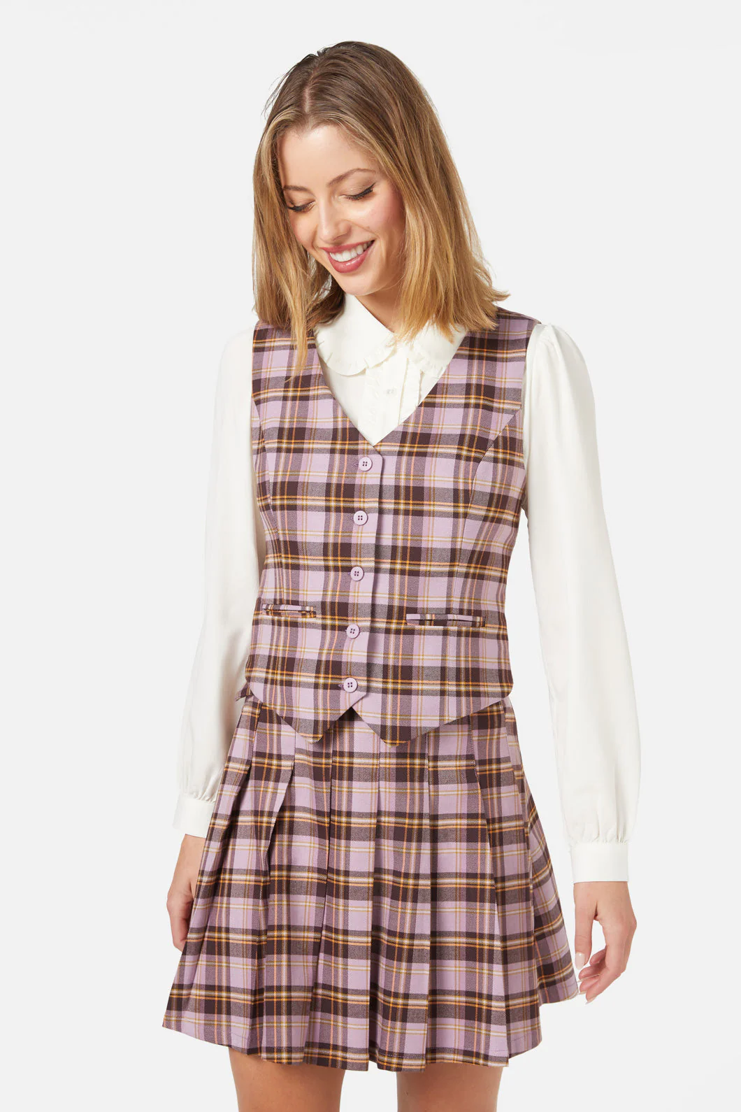 Jeannie Check Vest - Olabens