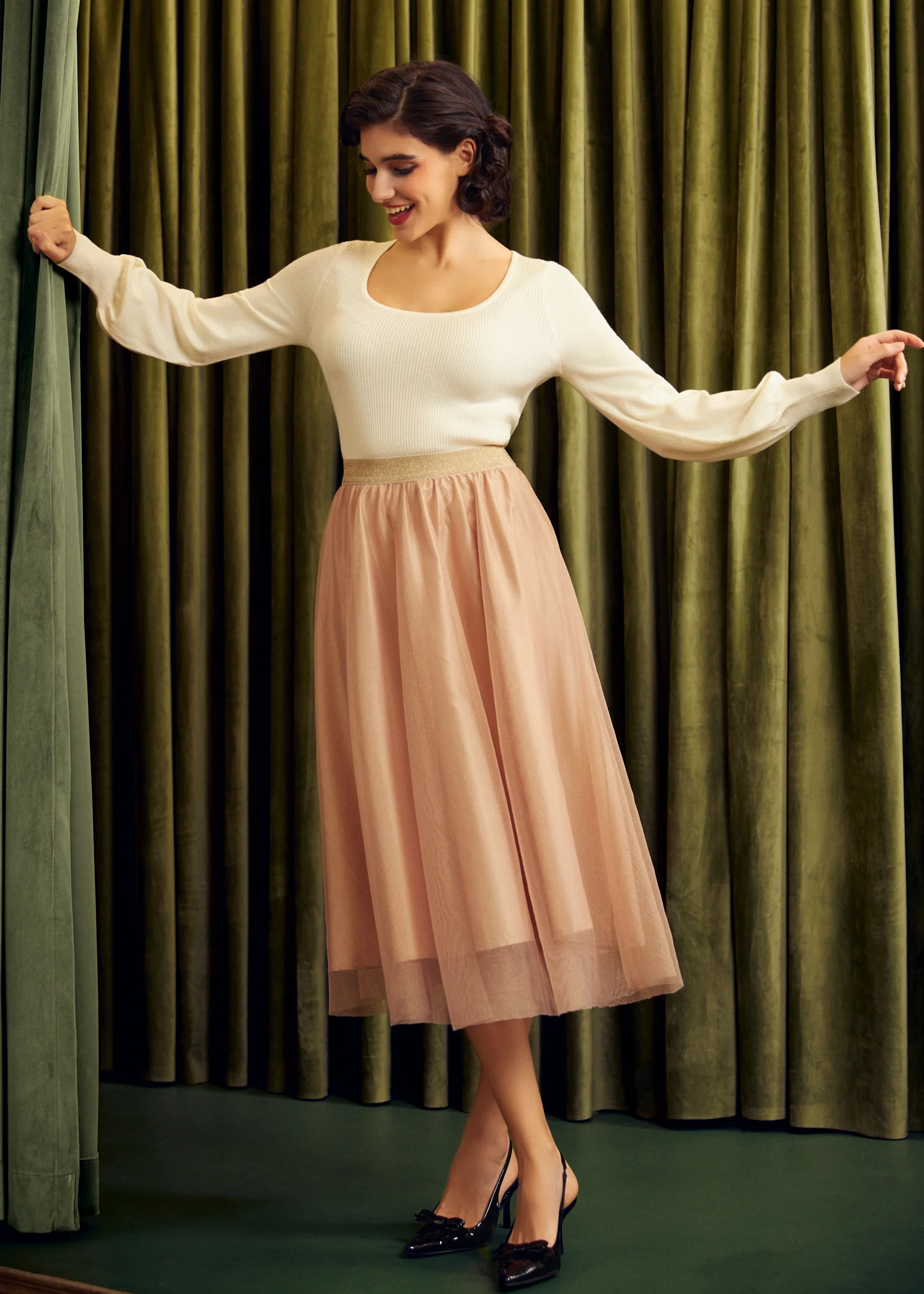 Time Capsule Tulle Midi Skirt - Olabens