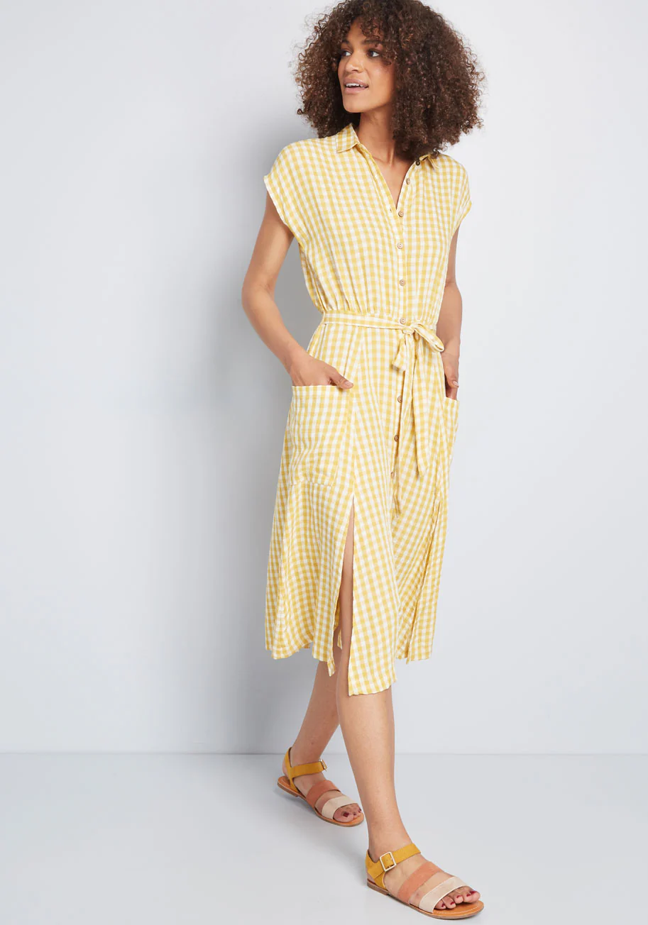 Aligned Design Shirt Dress - Olabens
