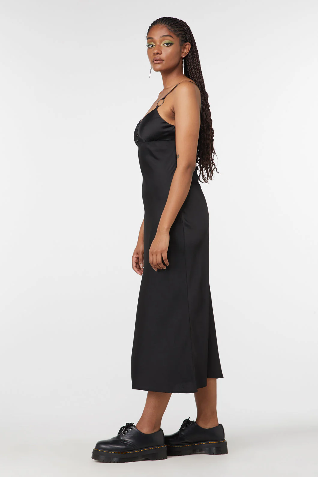 Lizzie Satin Bias Cut Dress - Olabens