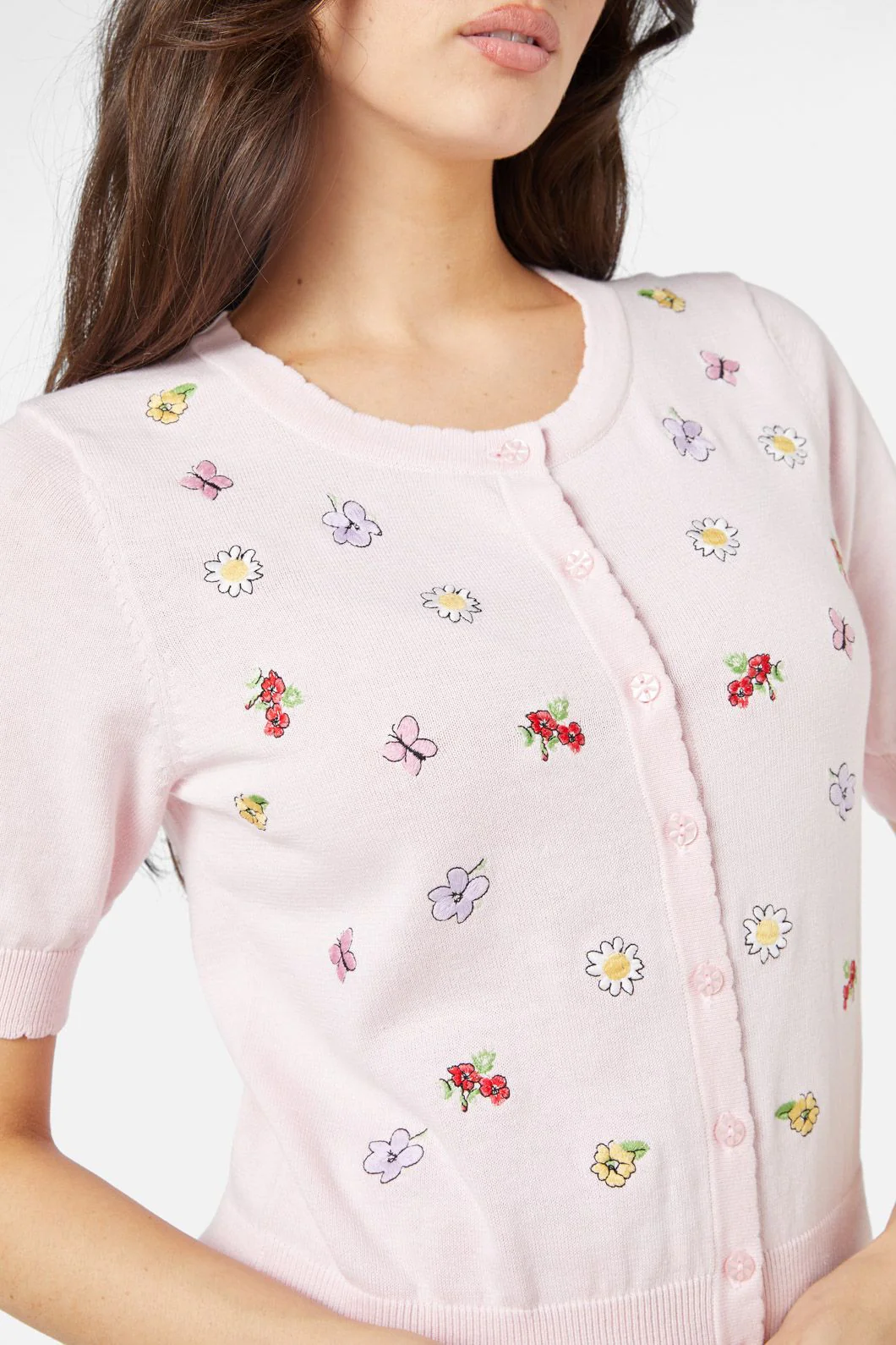 Papillon Embroidered Cardi - Olabens