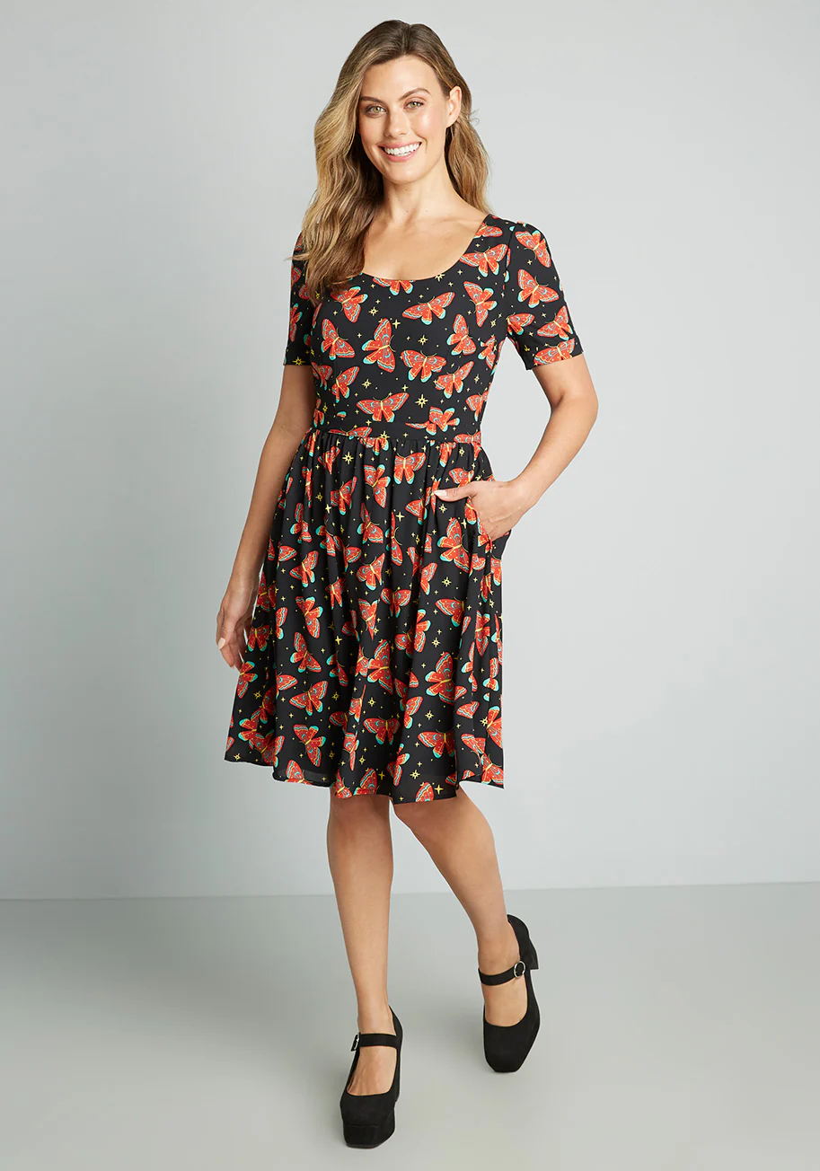 What's The Scoop A-Line Dress - Olabens