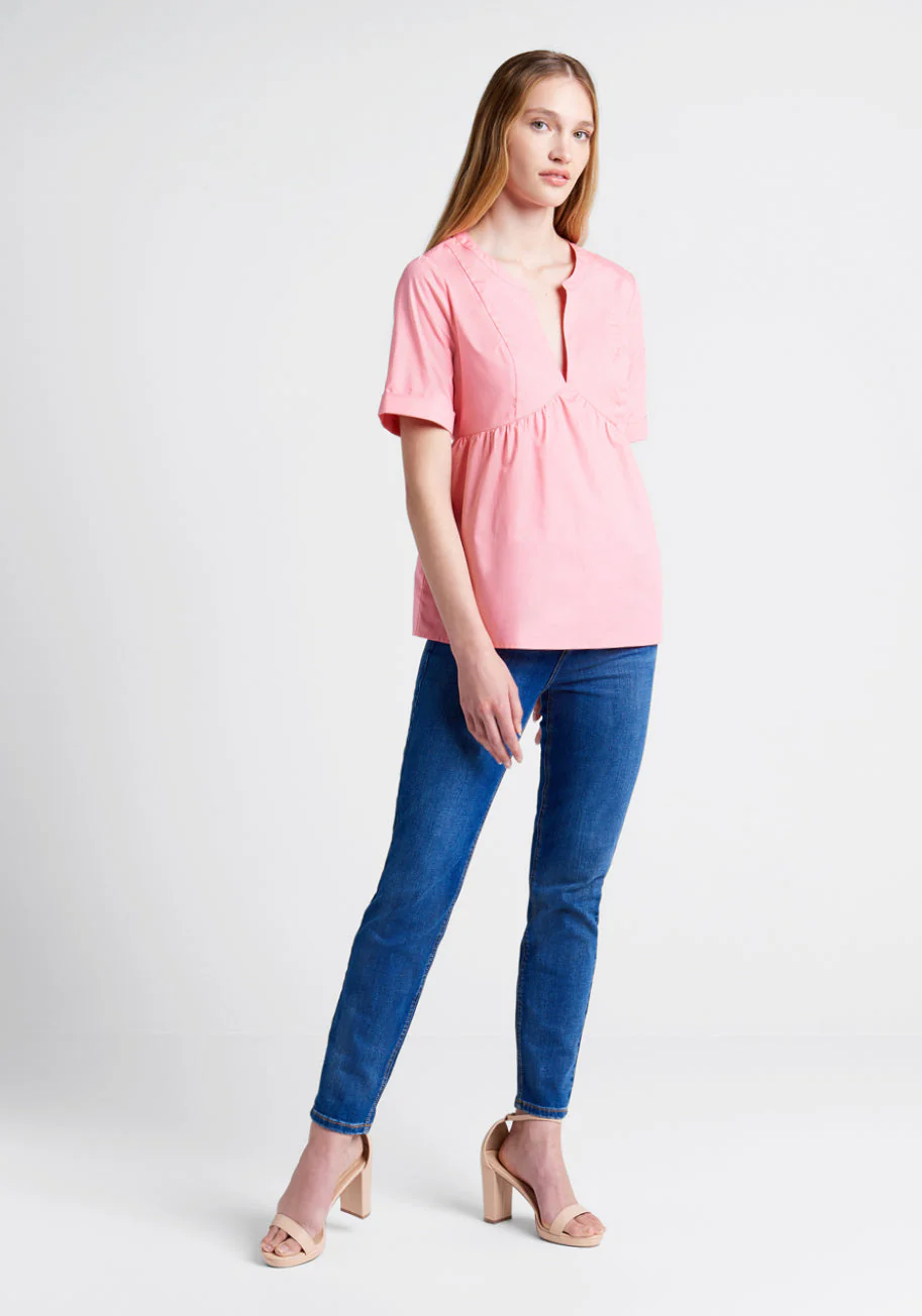 Never Better Y-Neck Top - Olabens