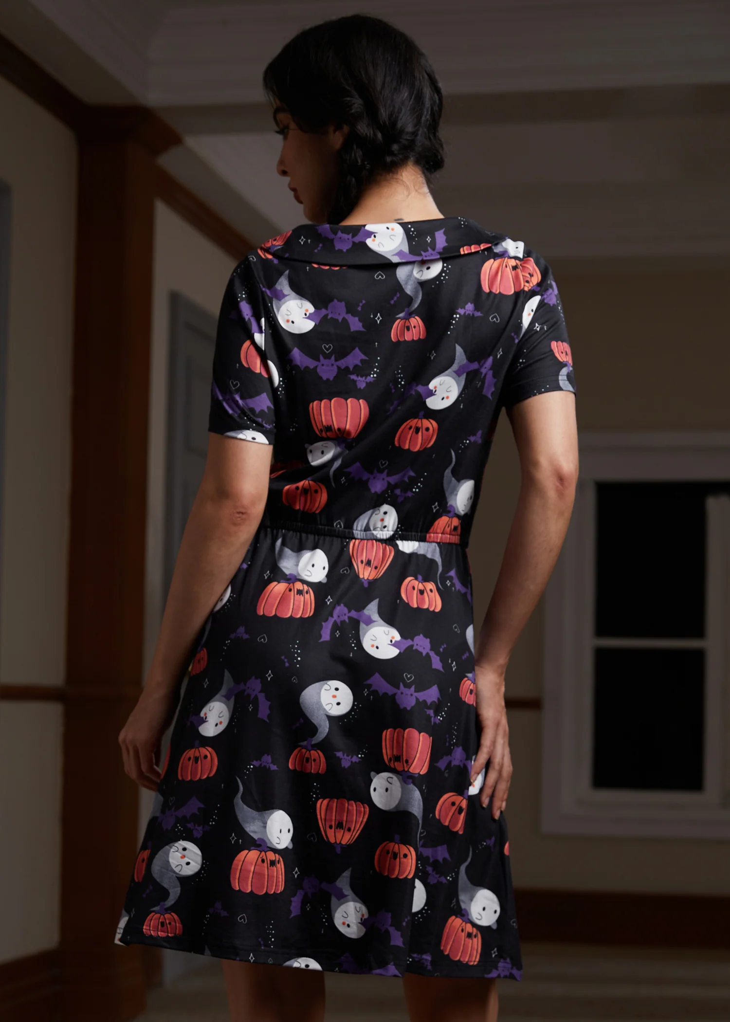 Sweet Shiver of Collared Dress - Olabens