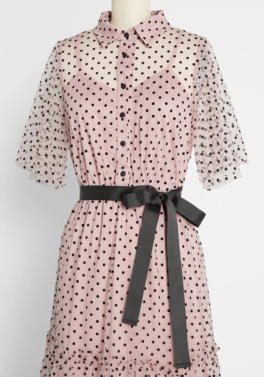 Dotted Darling Midi Dress - Olabens