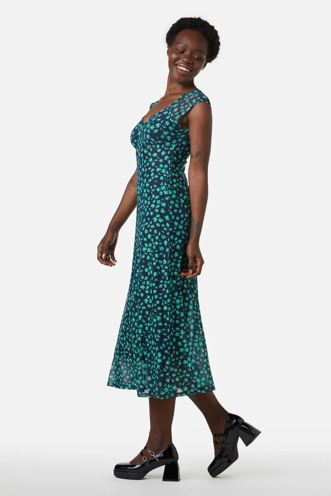 Mille Fleur Mesh Dress - Olabens