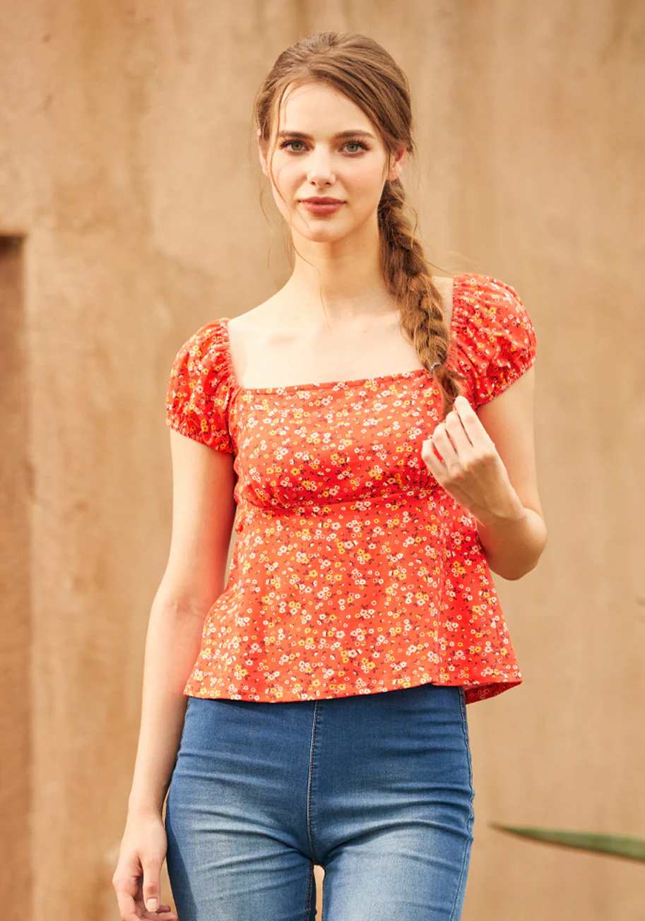 Empire Puff Sleeve Top - Olabens