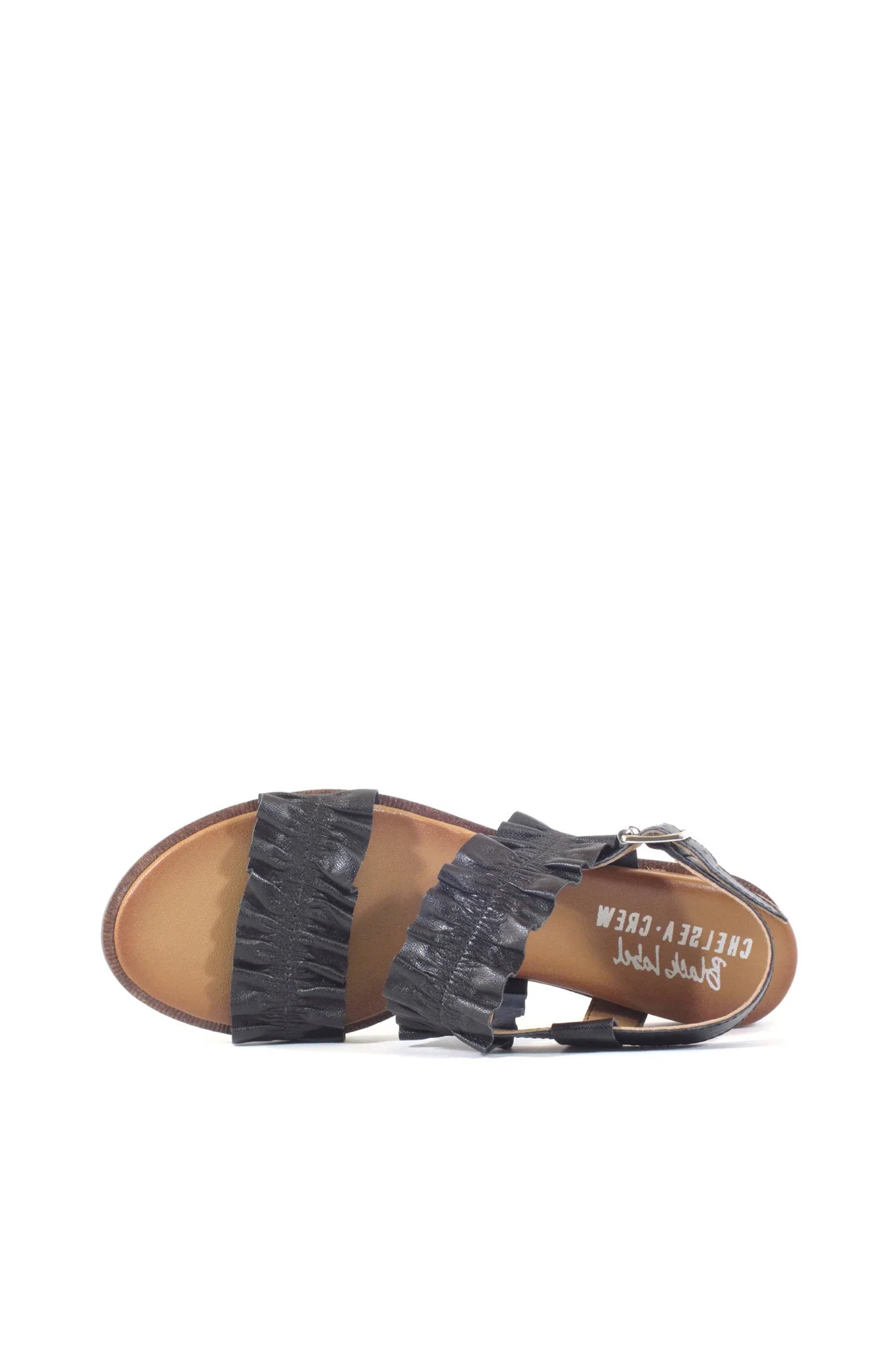 Roche Ruched Leather Sandals - Olabens