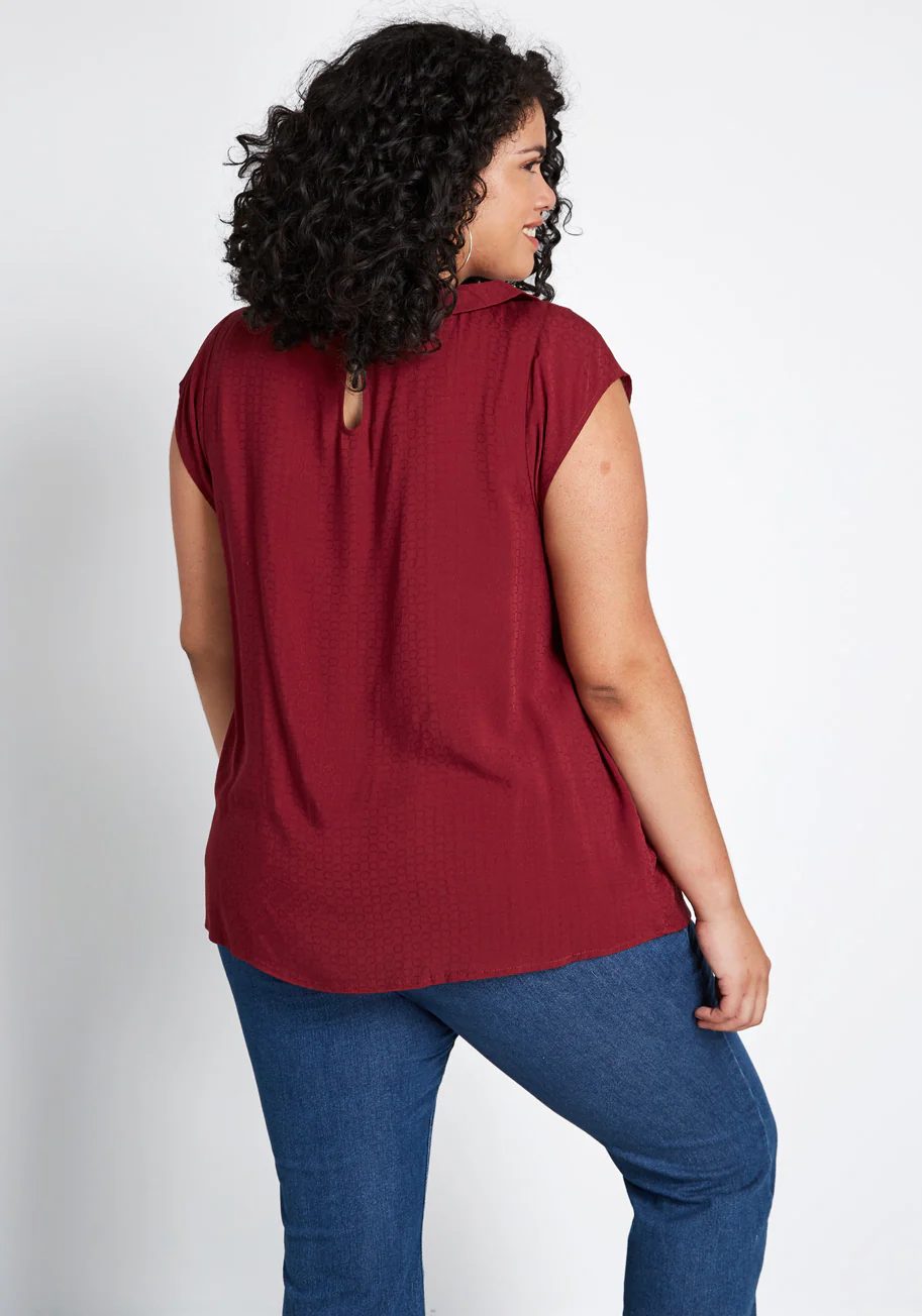 Adorable Around the Edges Collared Top - Olabens