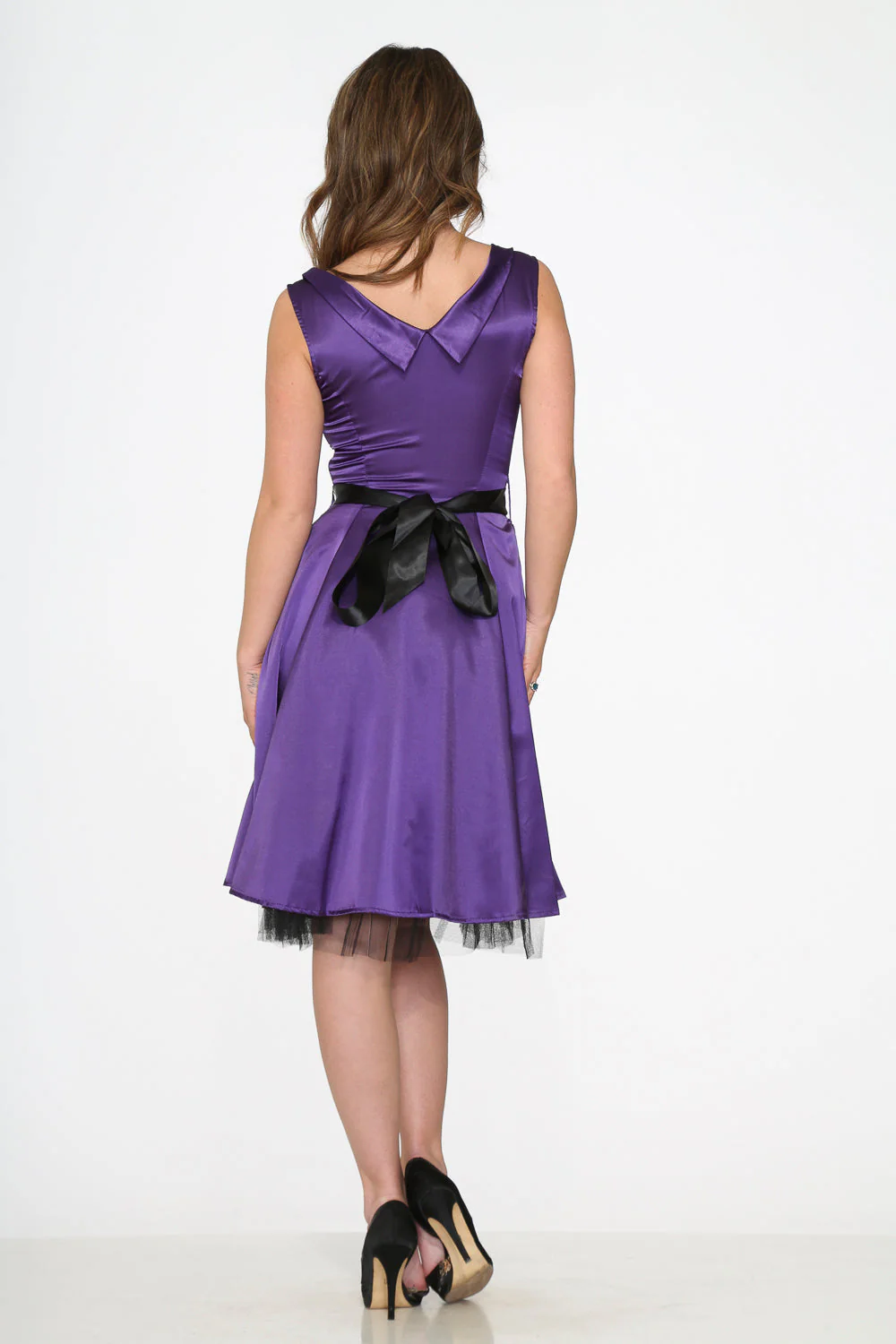 Purple Occastional Swing Dress - Olabens