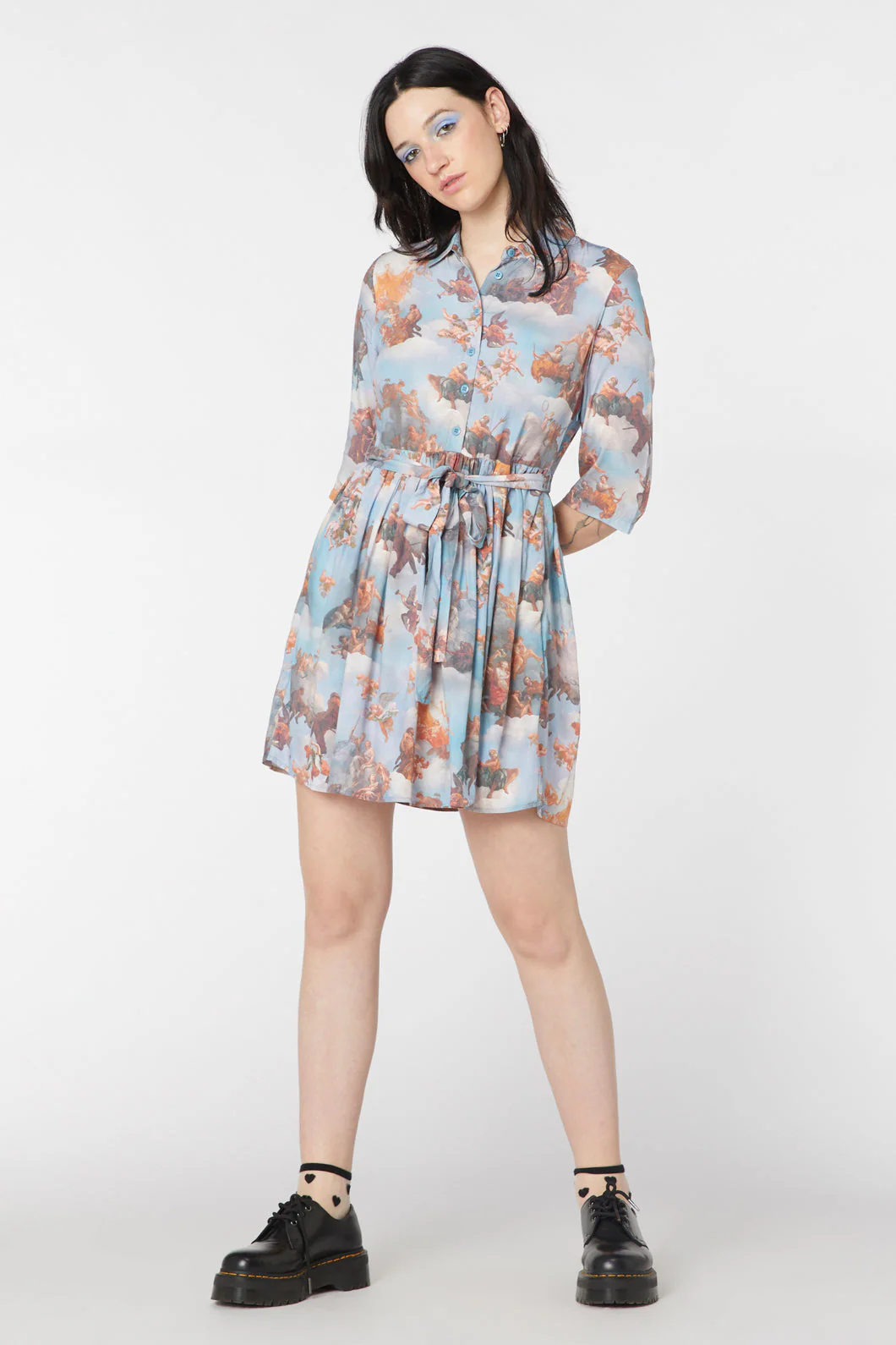 Art Mural Viscose Dress - Olabens