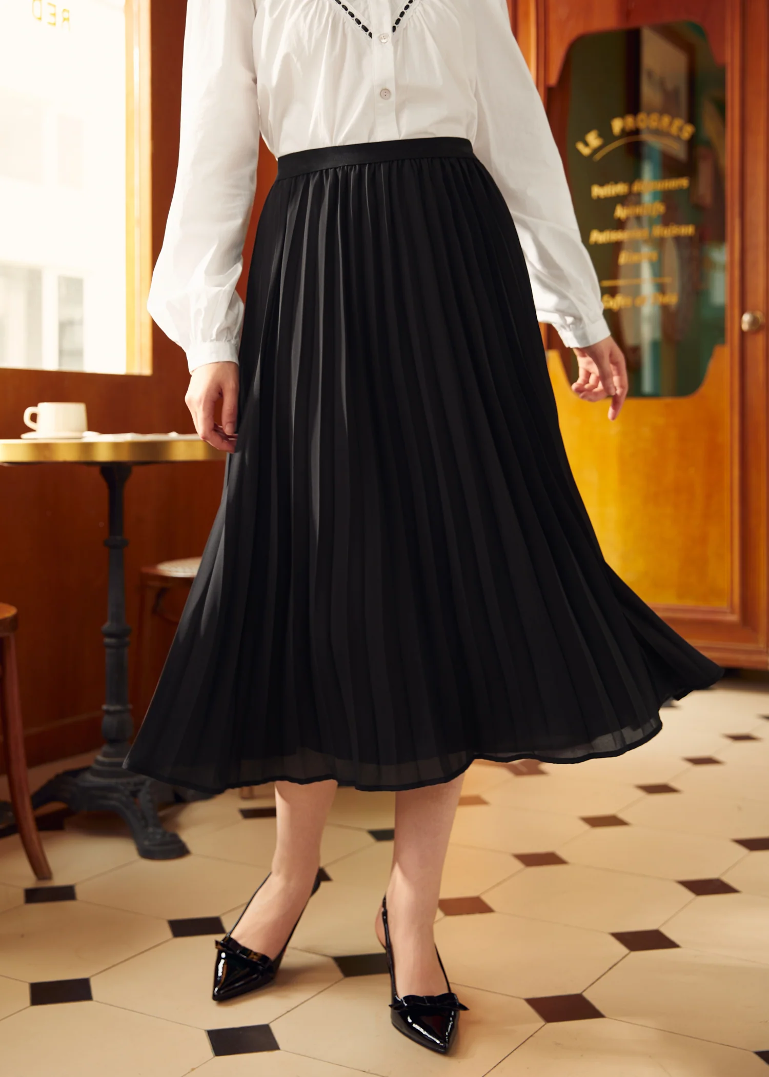 Studio 54 Pleated Midi Skirt - Olabens