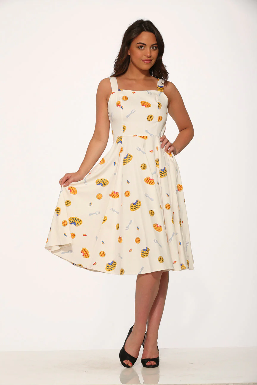 3466 OffWhite Pie Swing Dress - Olabens
