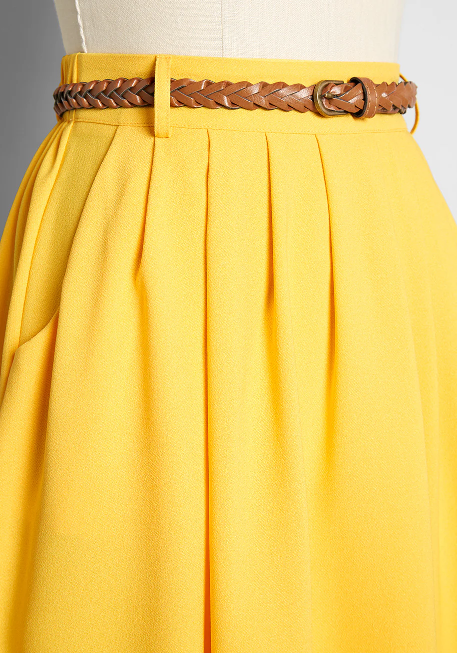 Breathtaking Tiger Lilies Midi Skirt - Olabens