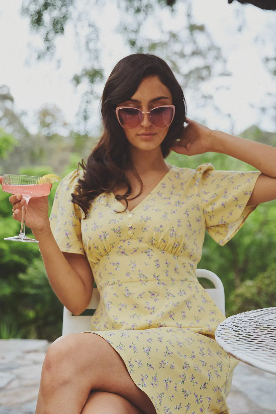 Lila Ditsy Mini Dress - Olabens