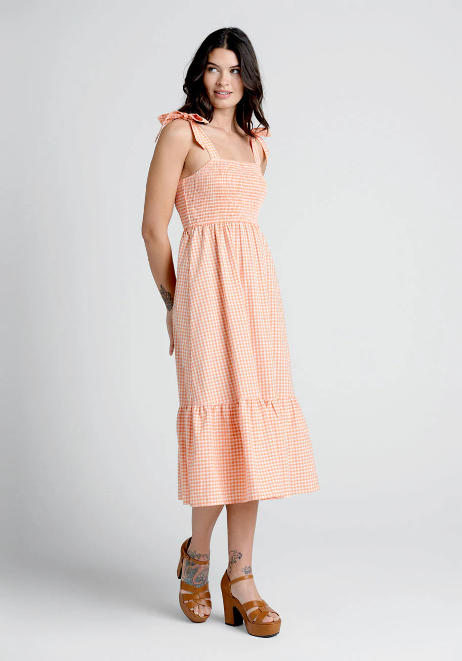 Peachy Keen, Jelly Bean Midi Dress - Olabens